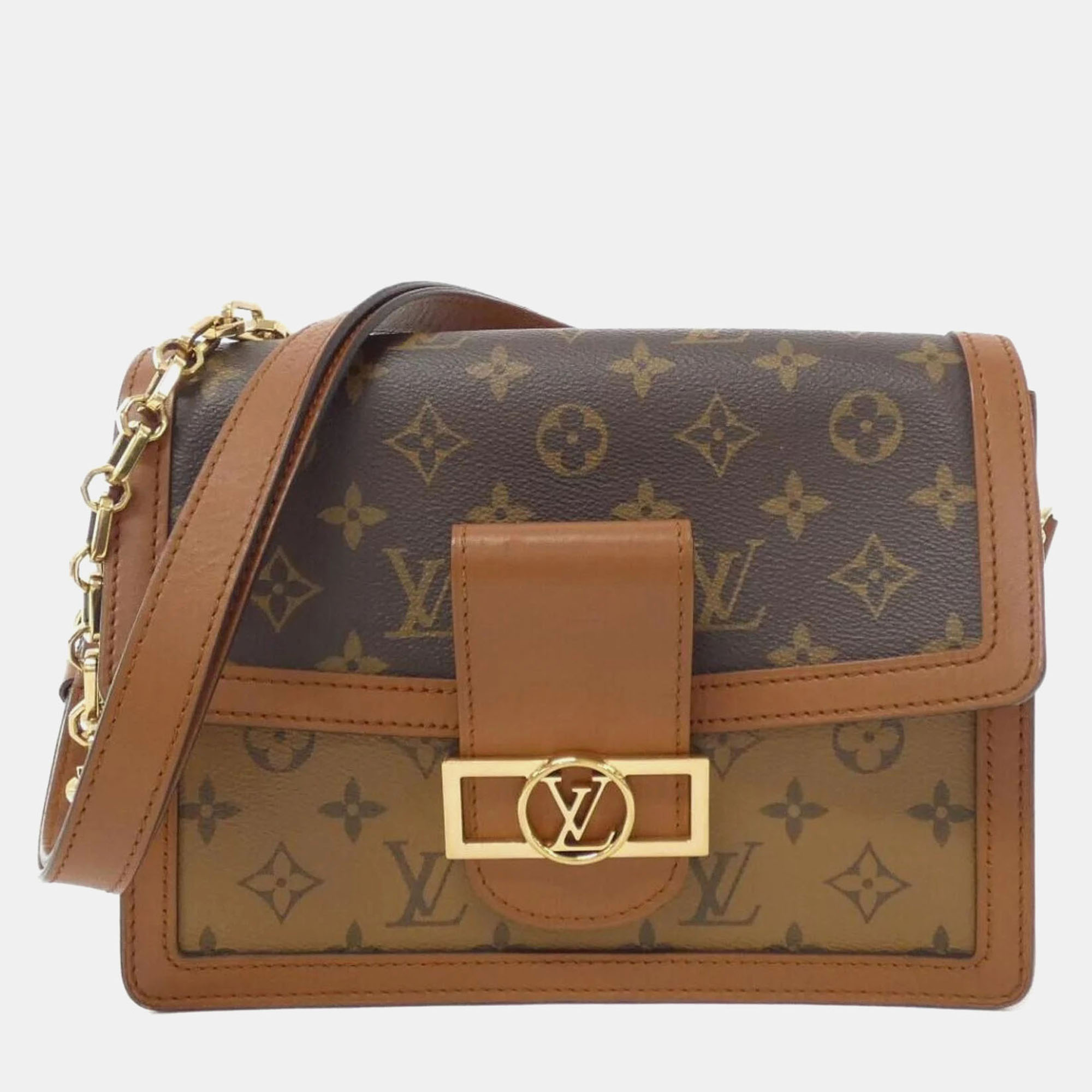 

Louis Vuitton Monogram Reverse Dauphine MM Shoulder Bag, Brown