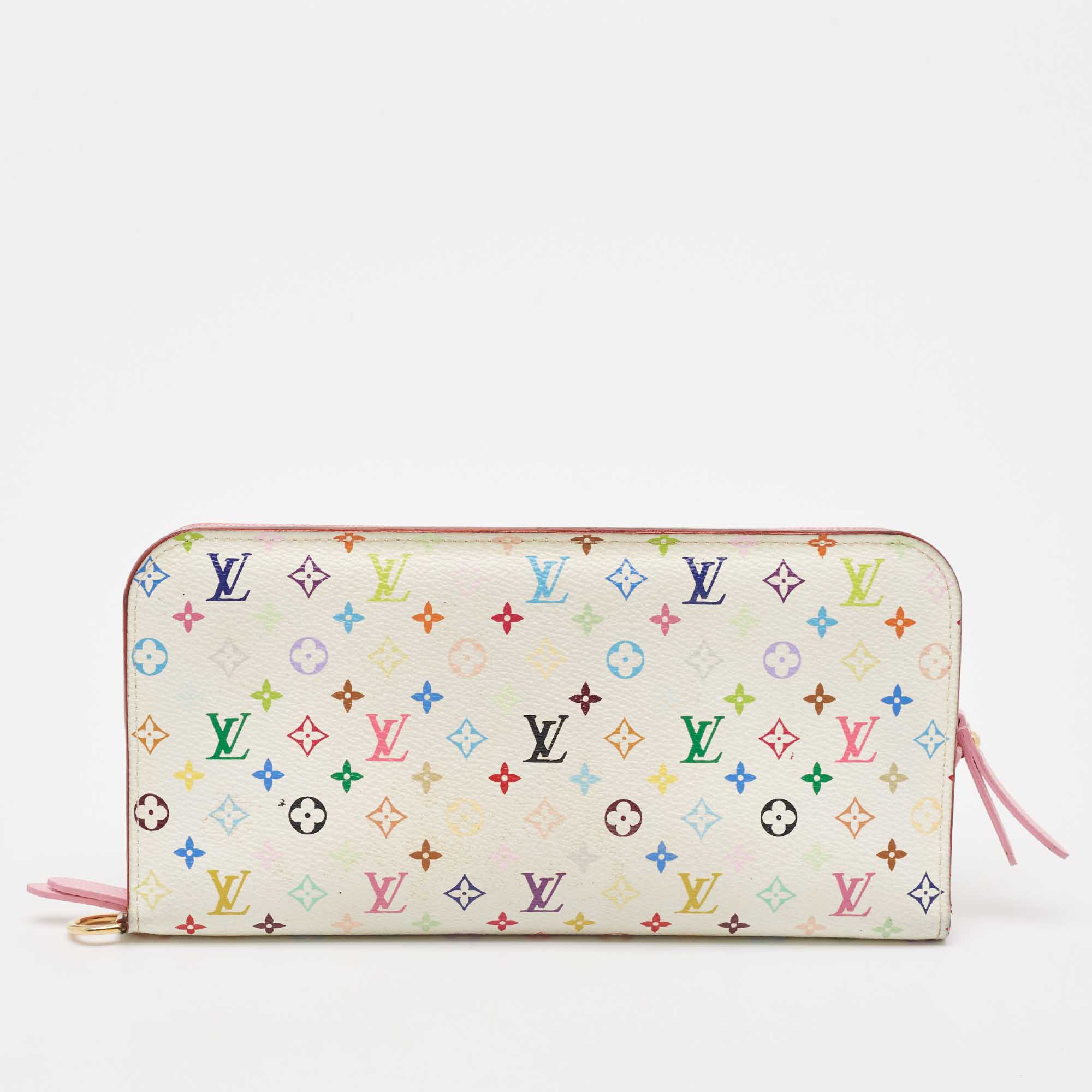 

Louis Vuitton White/Litchi Monogram Multicolore Canvas Insolite Wallet