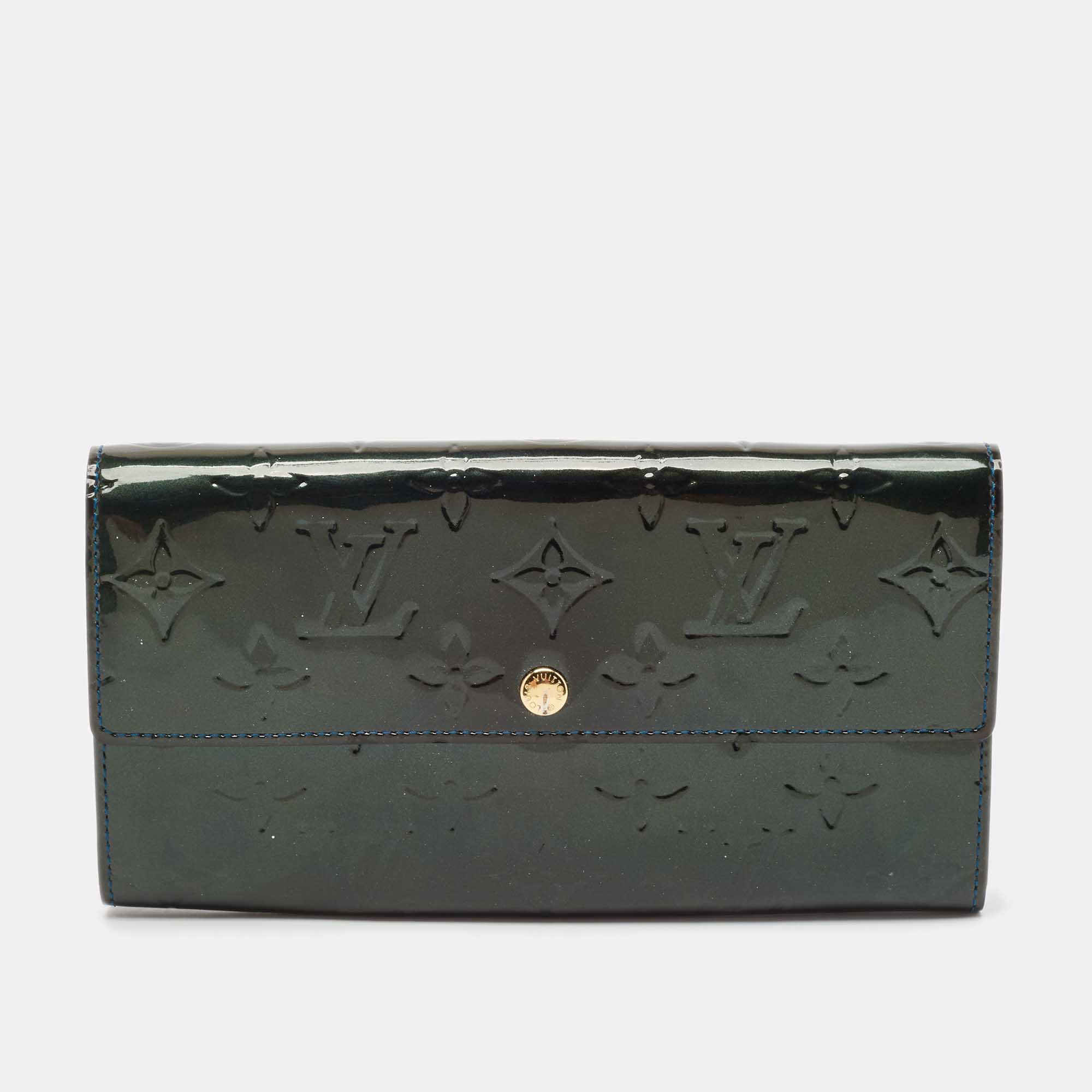 

Louis Vuitton Blue Nuit Monogram Vernis Sarah Wallet