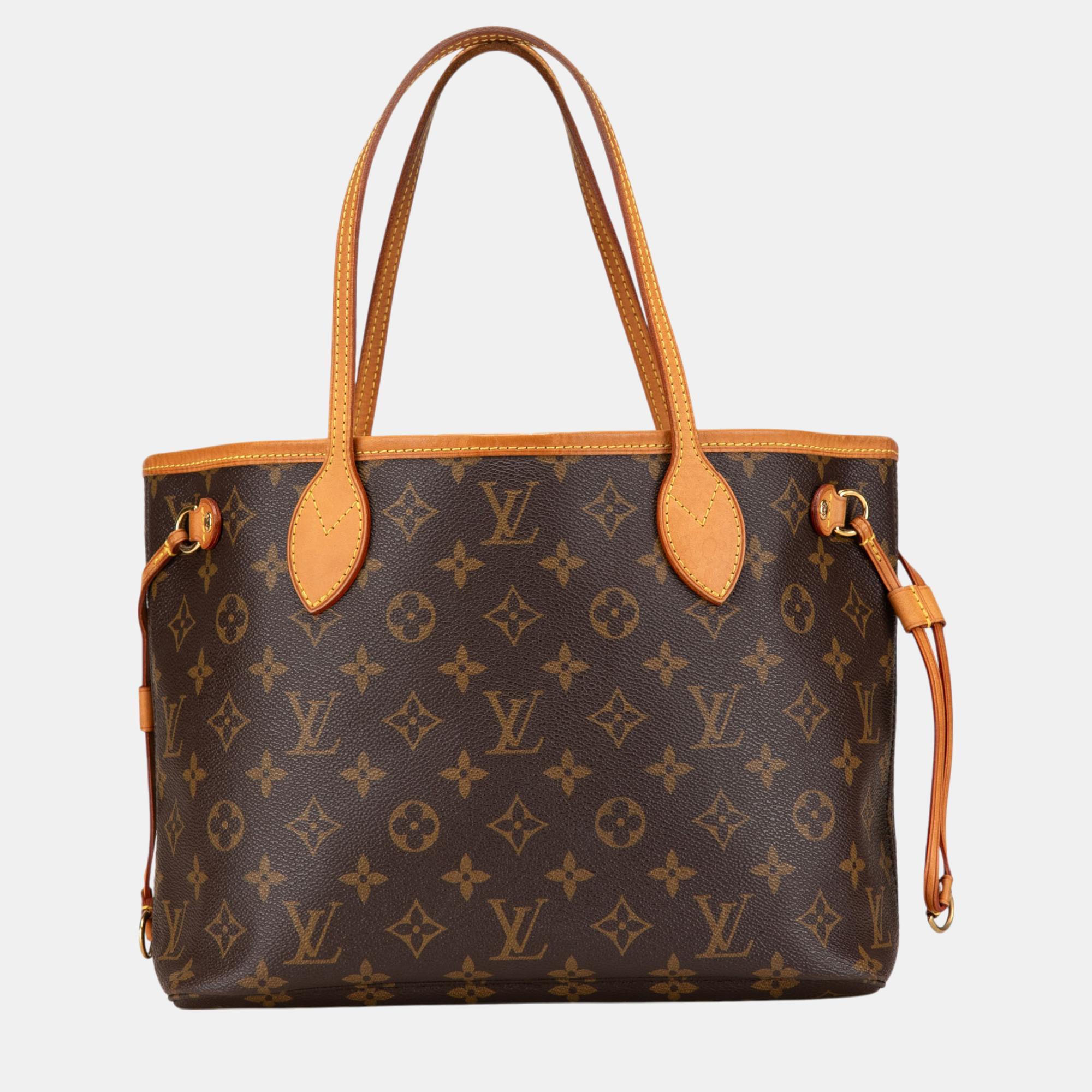 

Louis Vuitton Brown Monogram Neverfull PM