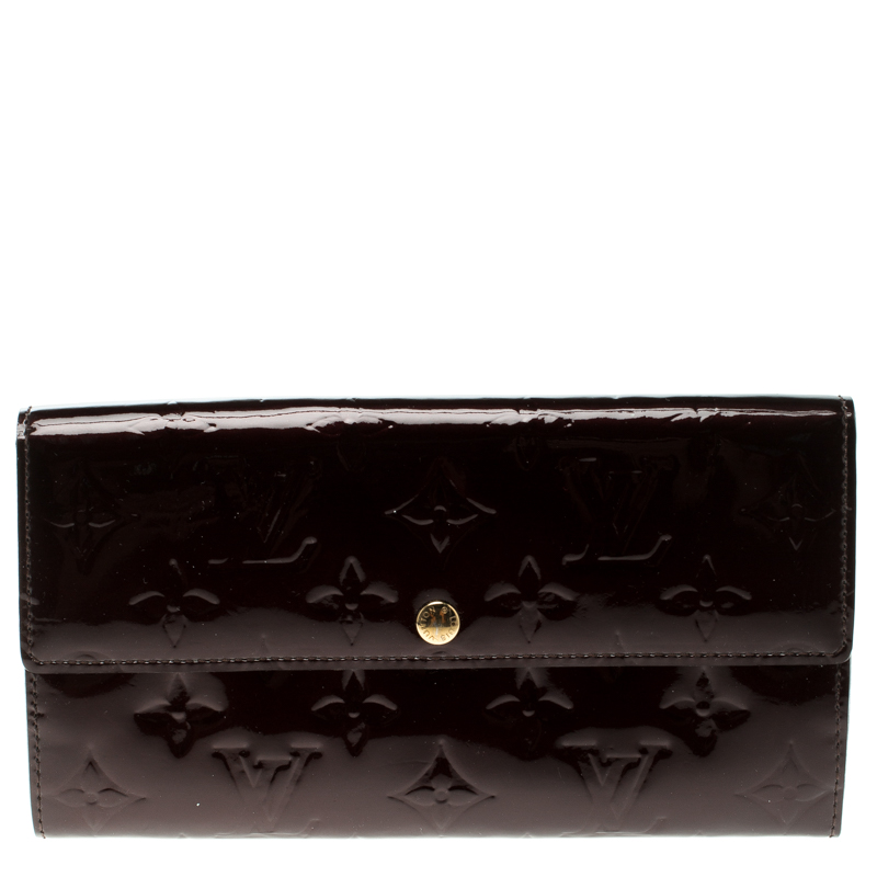 Louis Vuitton Amarante Monogram Vernis Sarah Wallet