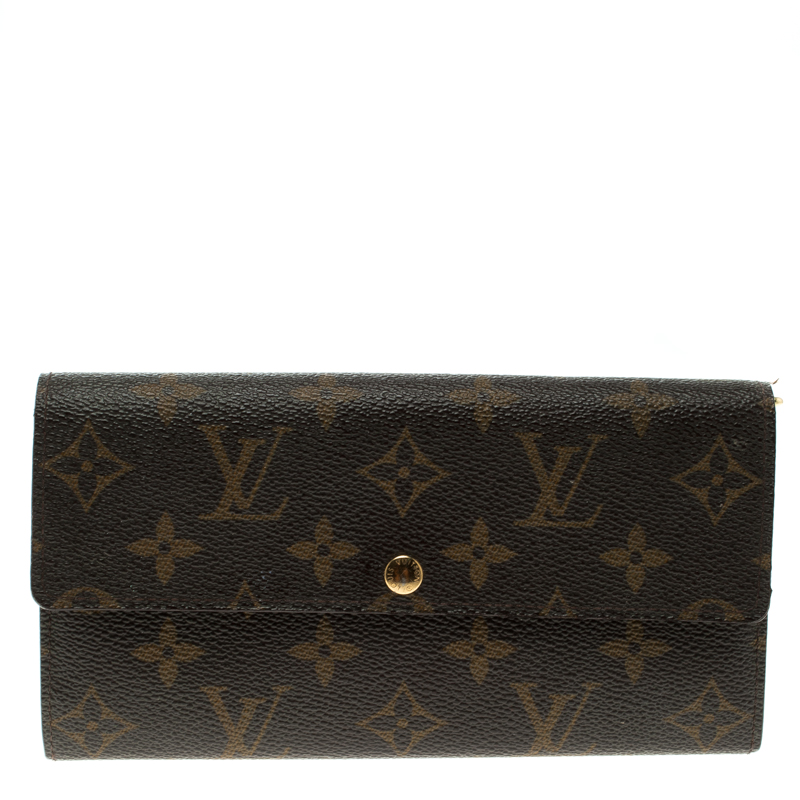 Pre Owned Louis Vuitton Monogram Canvas Sarah Wallet