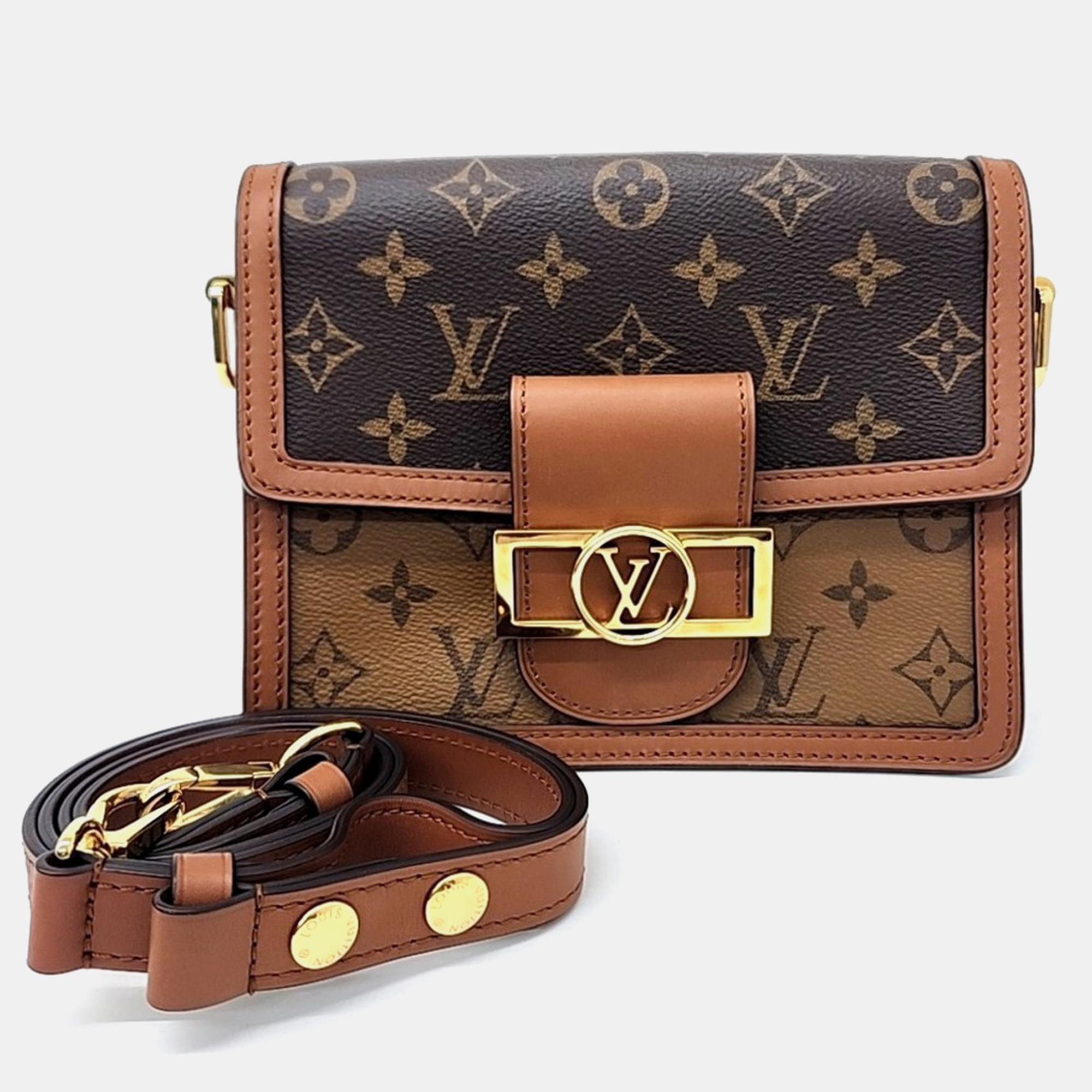 

Louis Vuitton Brown Coated Canvas Mini Dauphin Bag