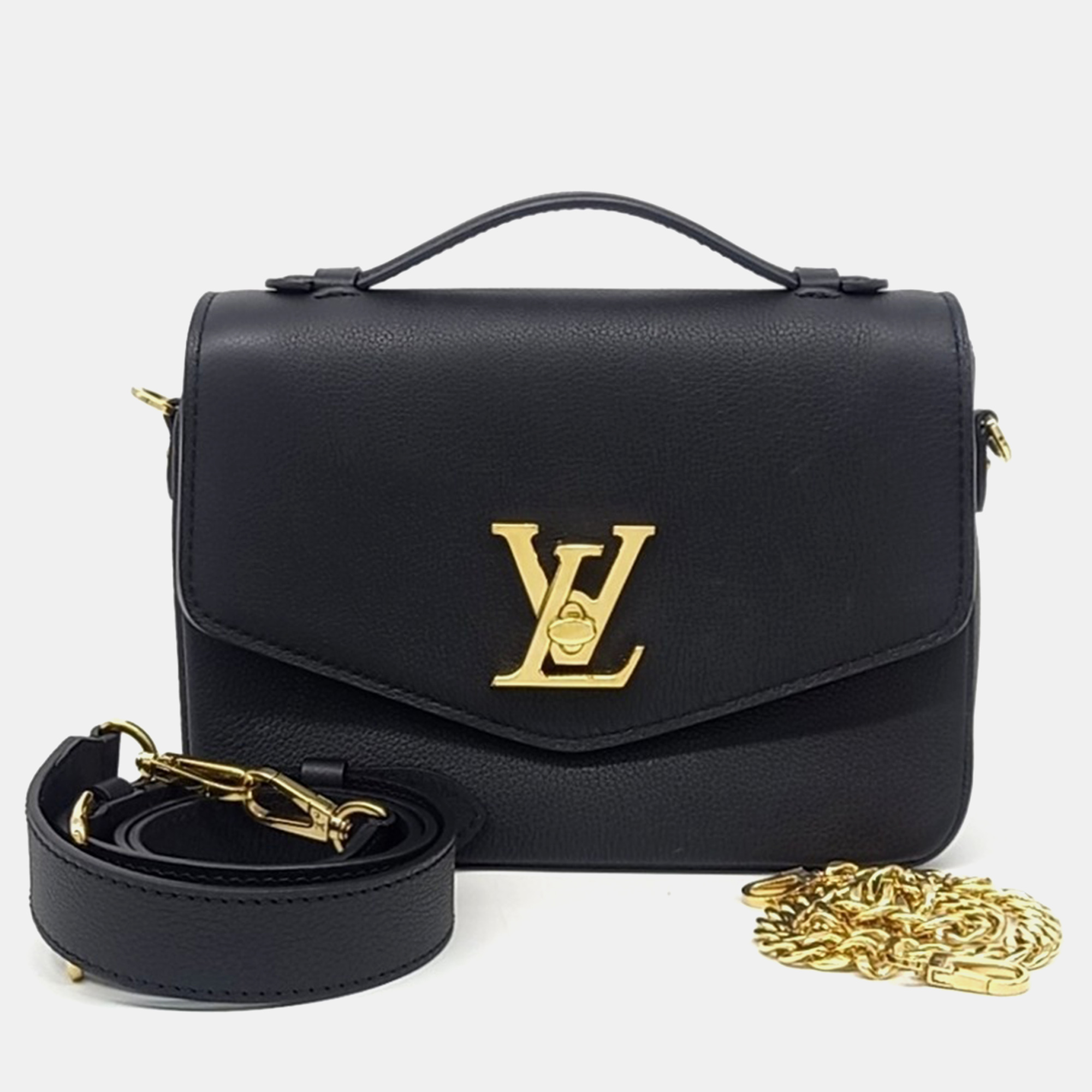 

Louis Vuitton Black Leather Lock Me Oxford Bag