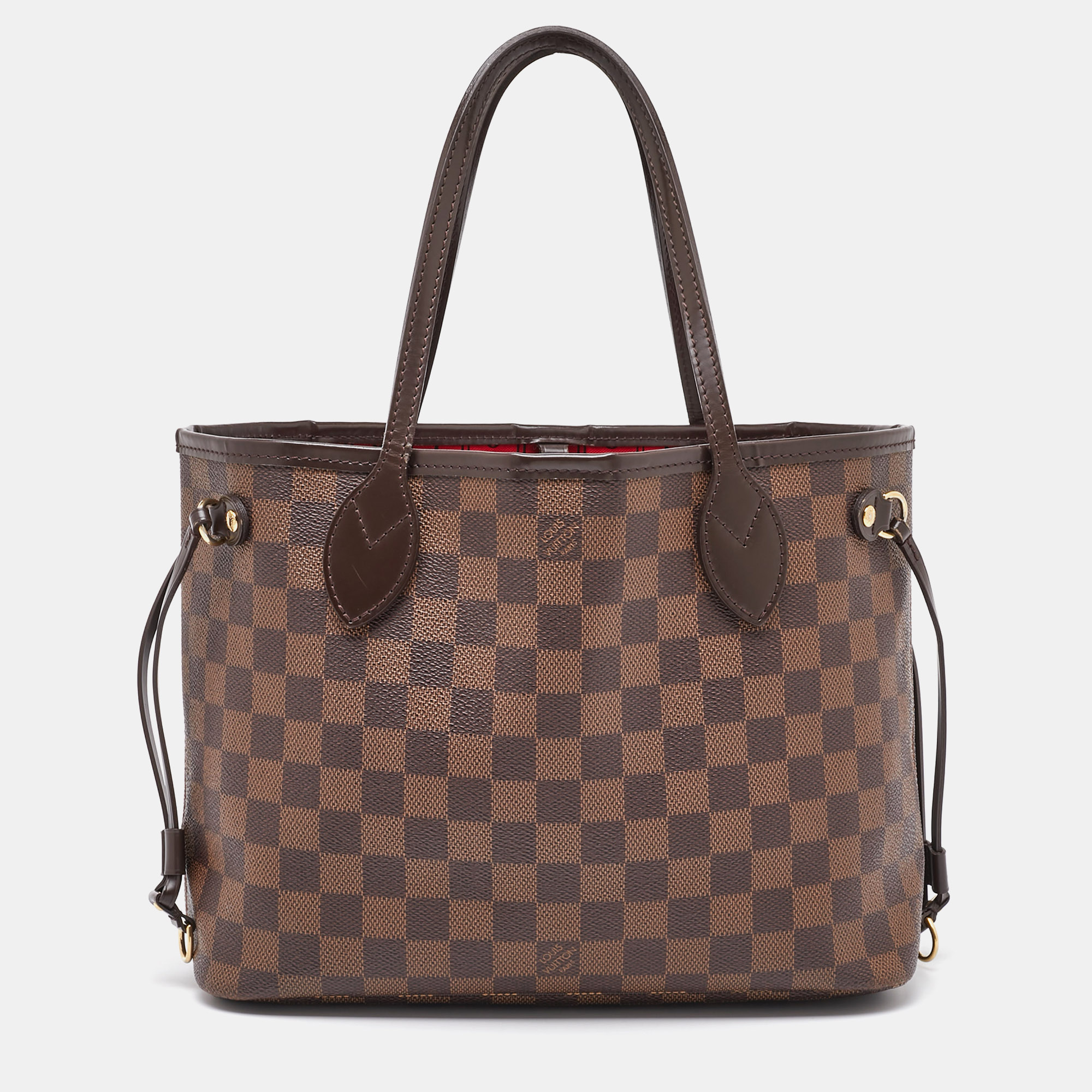 

Louis Vuitton Damier Ebene Canvas Neverfull PM Bag, Brown