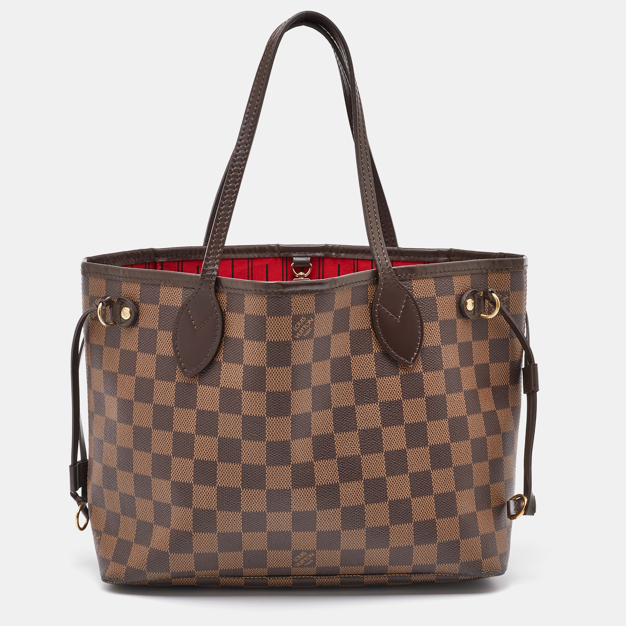 

Louis Vuitton Damier Ebene Canvas Neverfull PM Bag, Brown