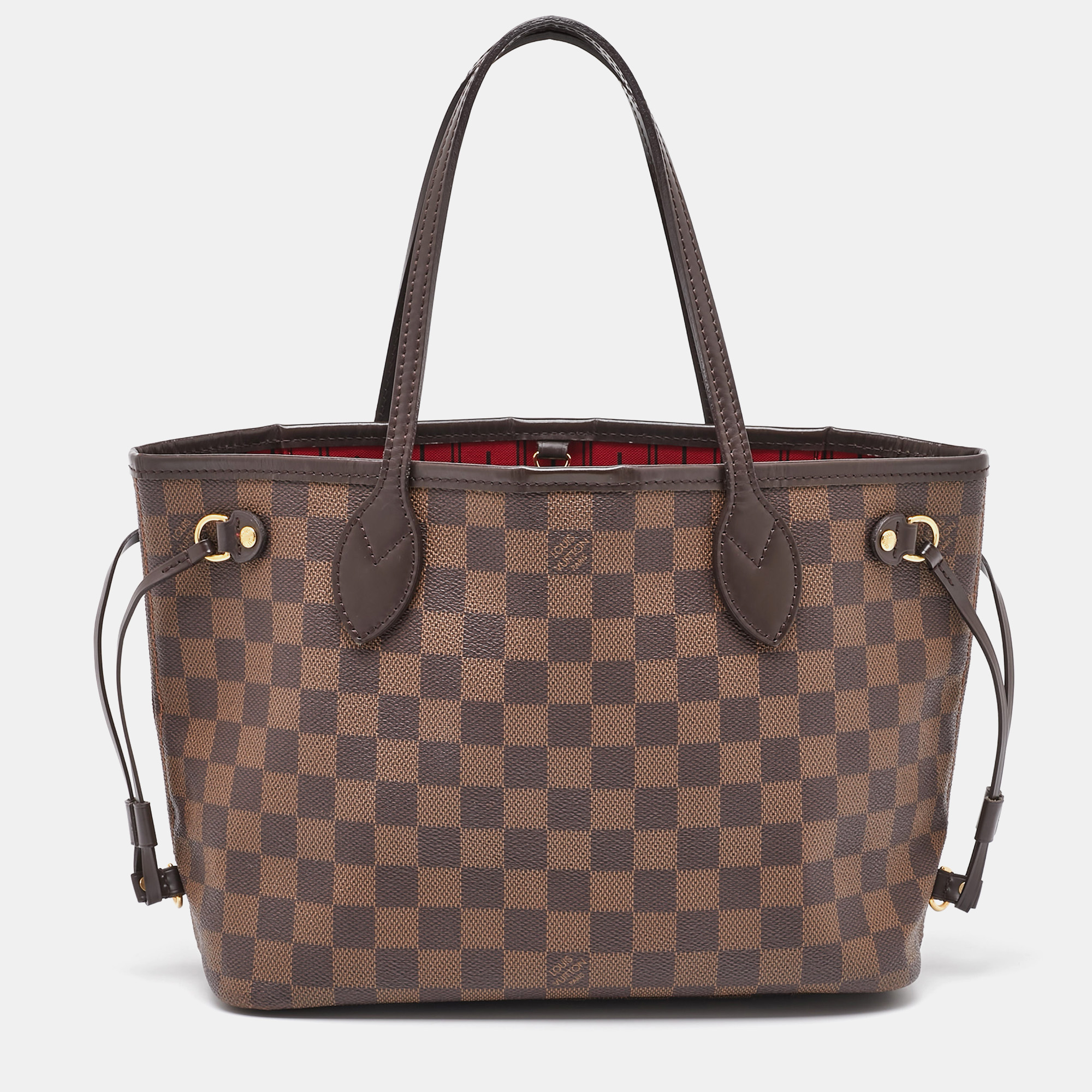 

Louis Vuitton Damier Ebene Canvas Neverfull PM Bag, Brown