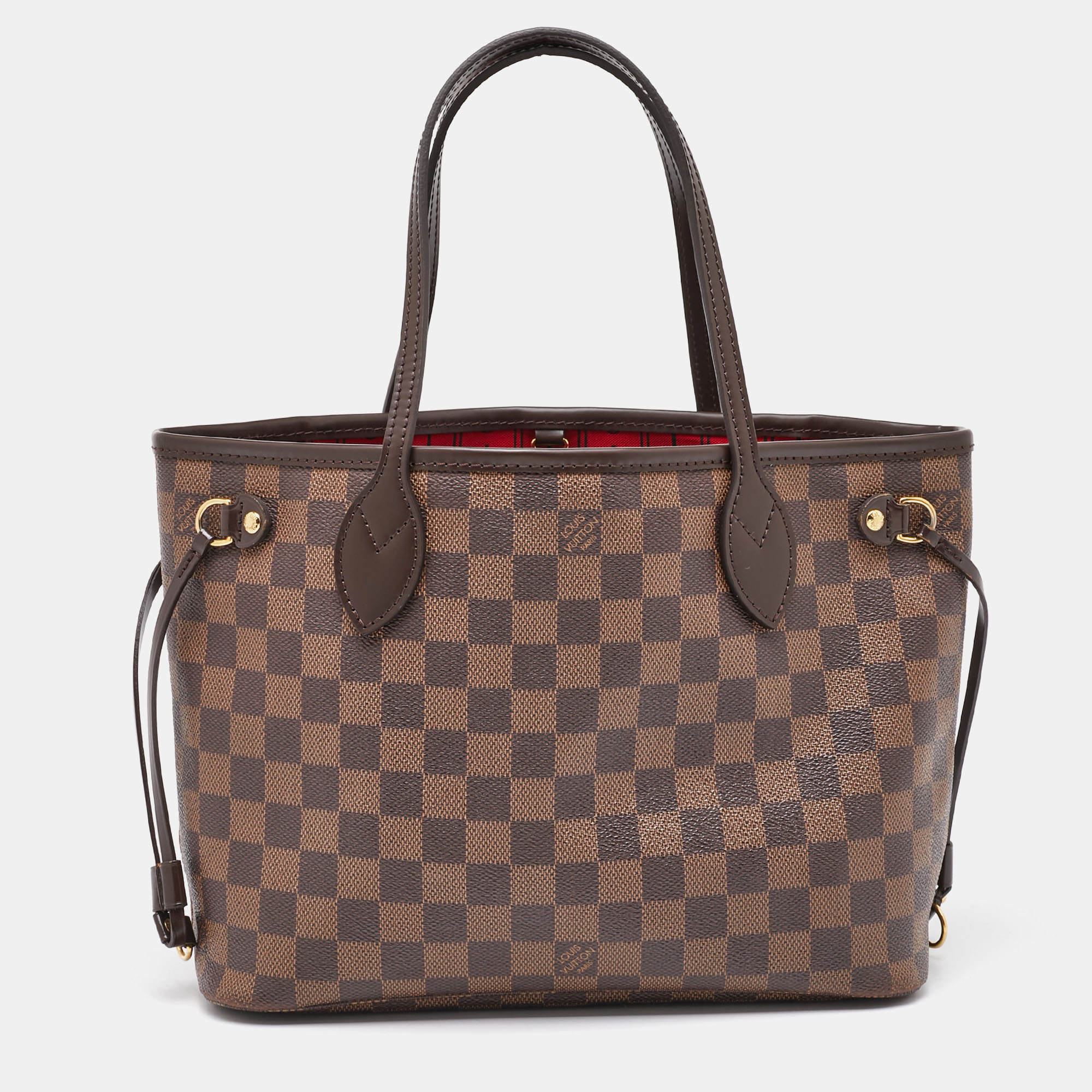 

Louis Vuitton Damier Ebene Canvas Neverfull PM Bag, Brown