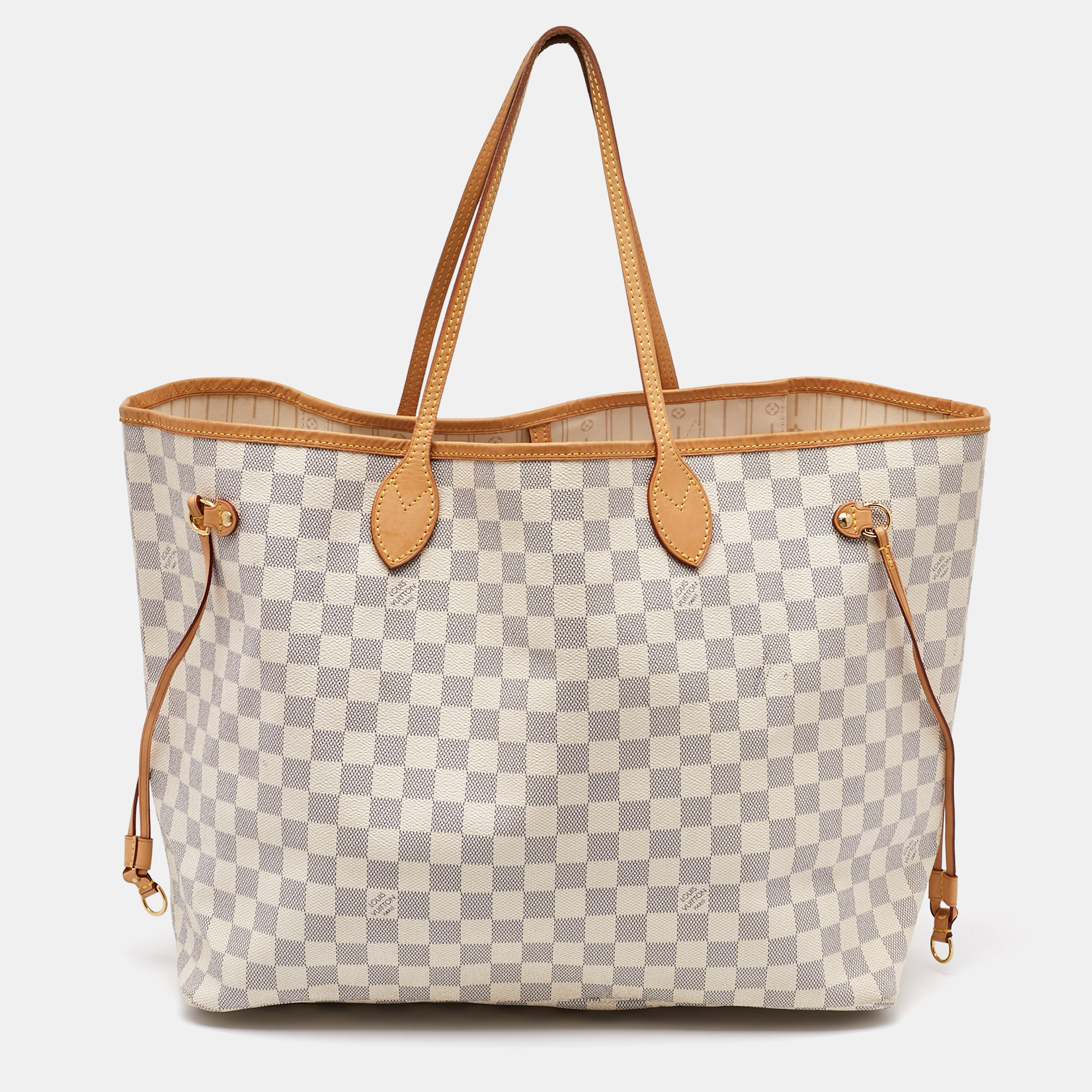 

Louis Vuitton Damier Azur Canvas Neverfull GM Bag, White