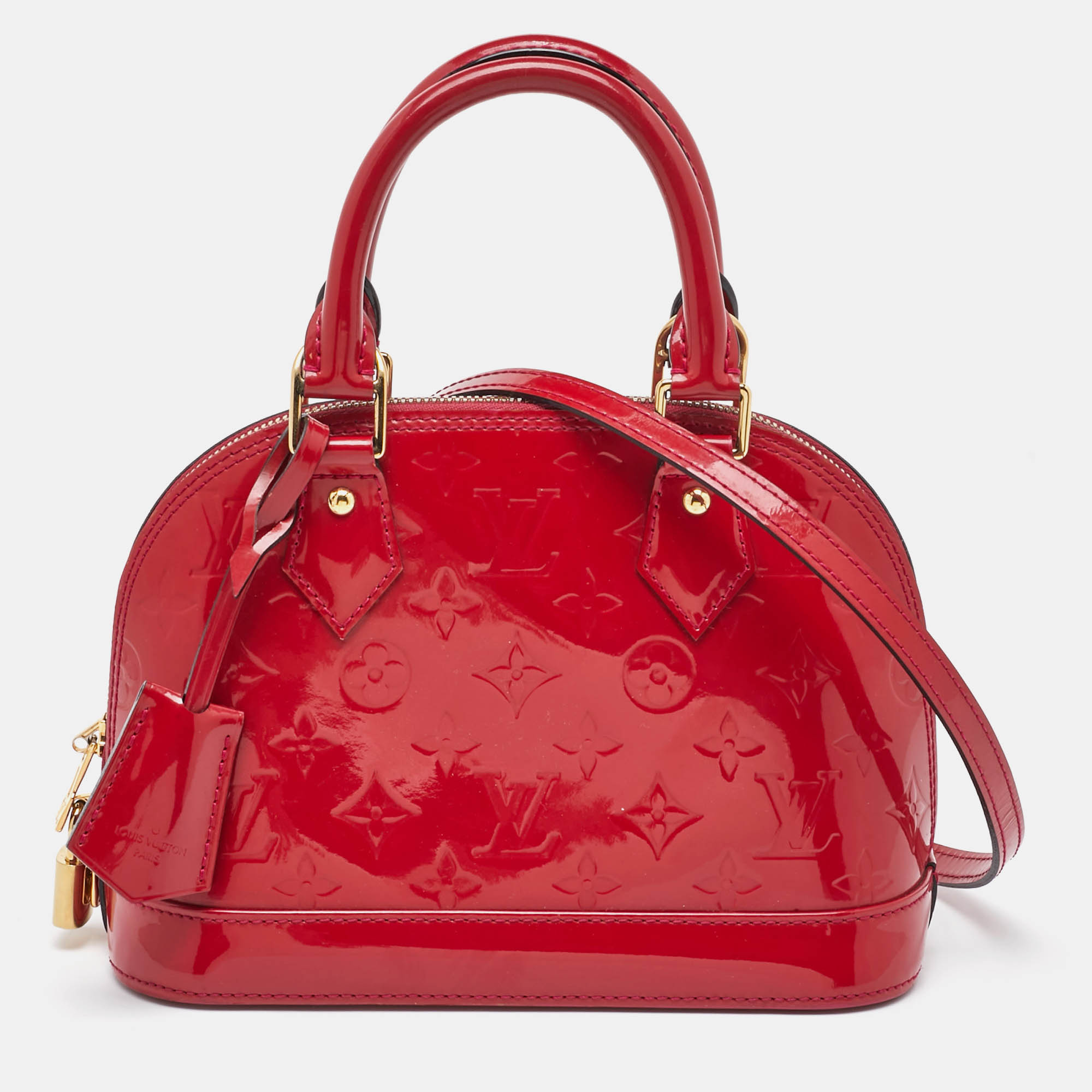 

Louis Vuitton Indian Rose Monogram Vernis Alma BB Bag, Red