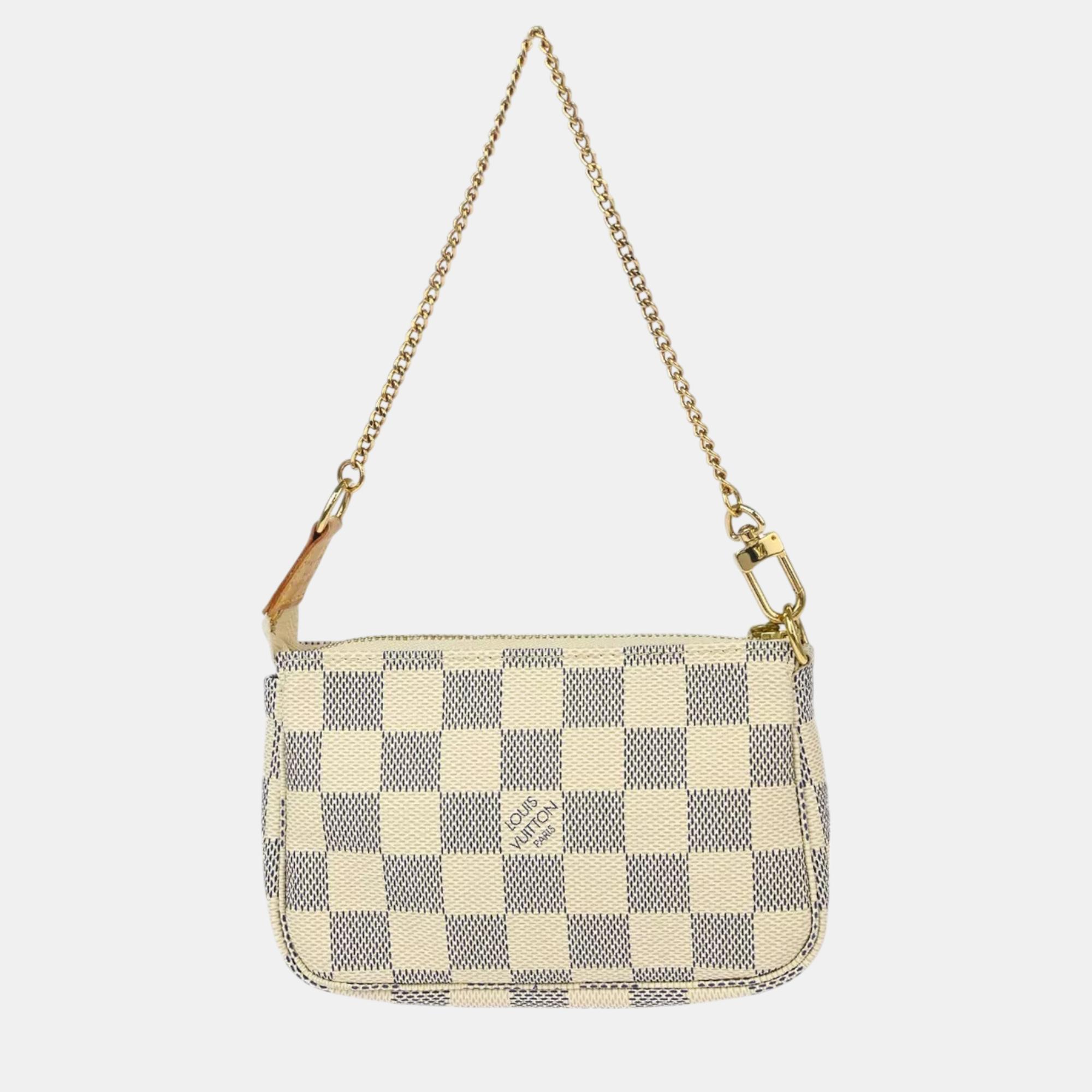 

Louis Vuitton Damier Azur Mini Pochette Accessoires, Blue