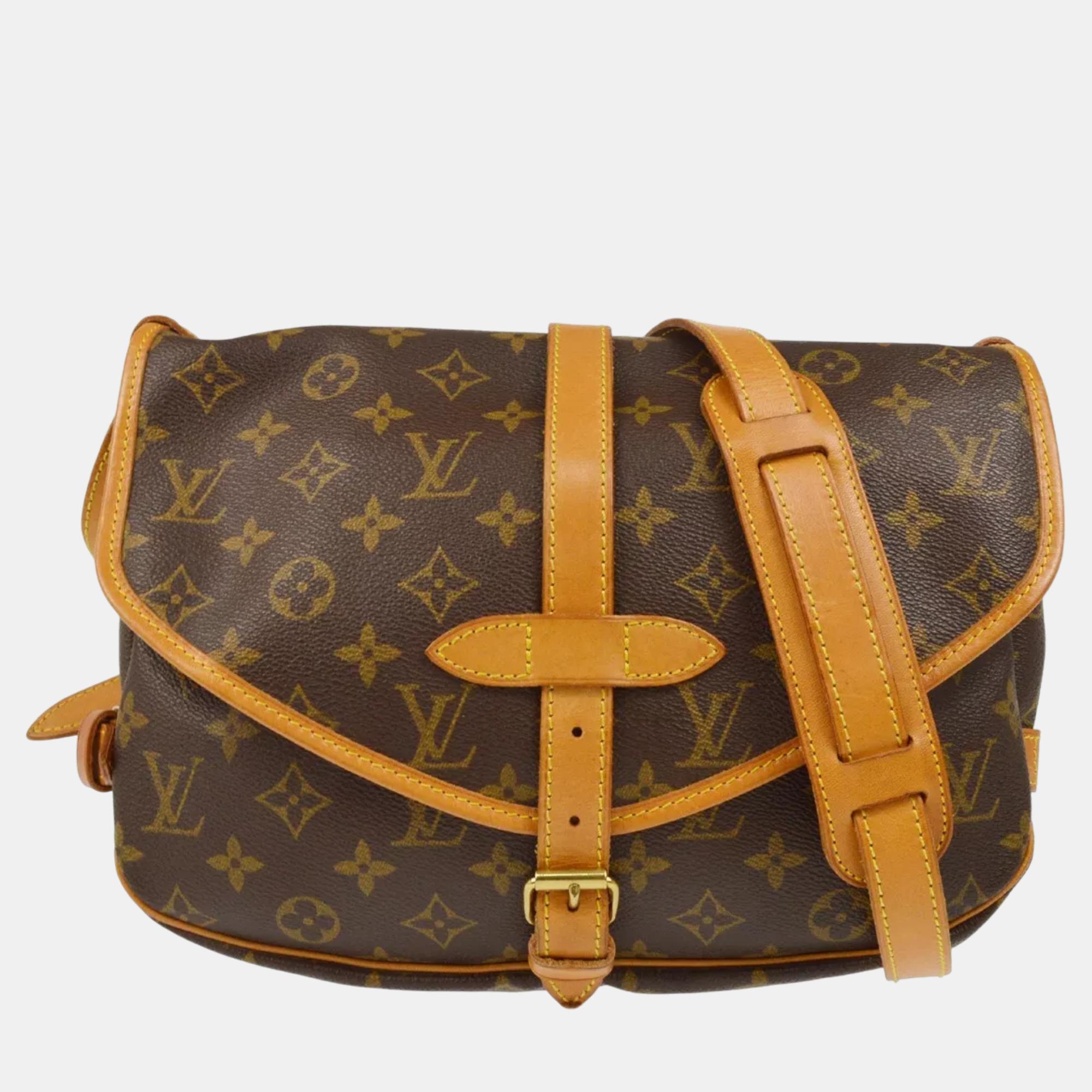 

Louis Vuitton Monogram Saumur 30 Messenger Shoulder Bag, Brown