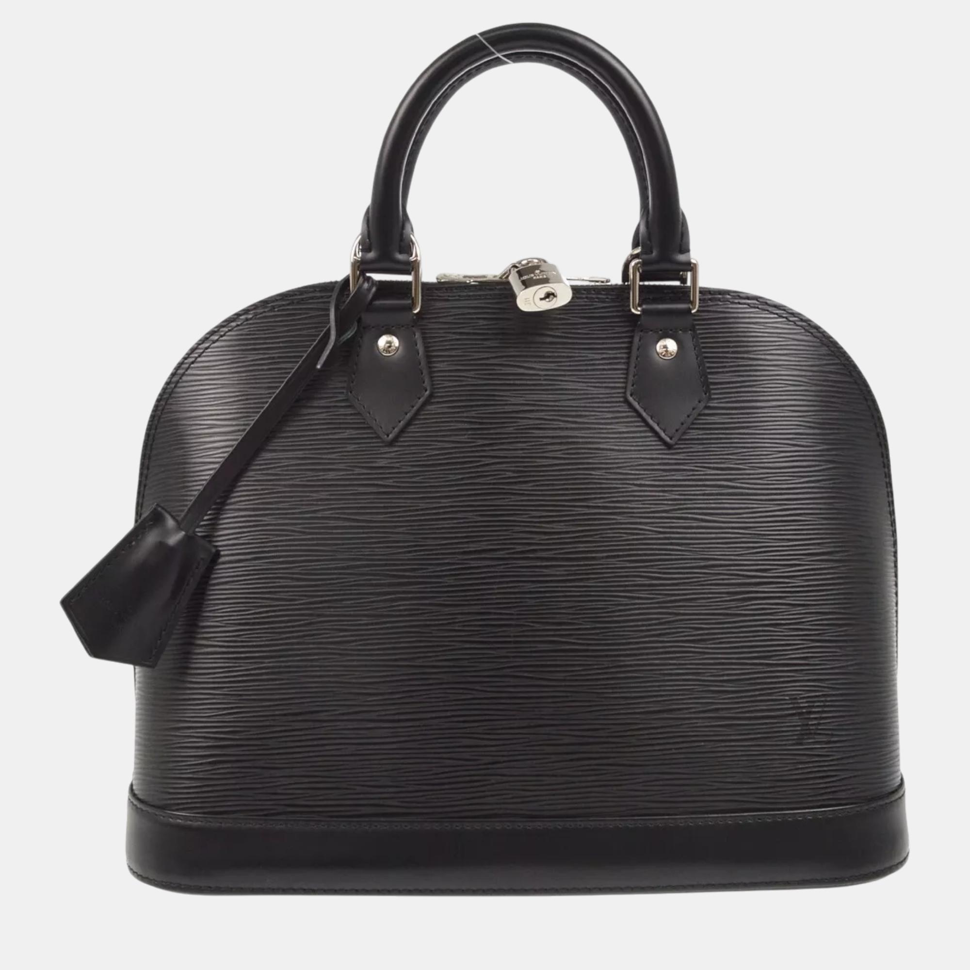 

Louis Vuitton Black Epi Alma PM Handbag