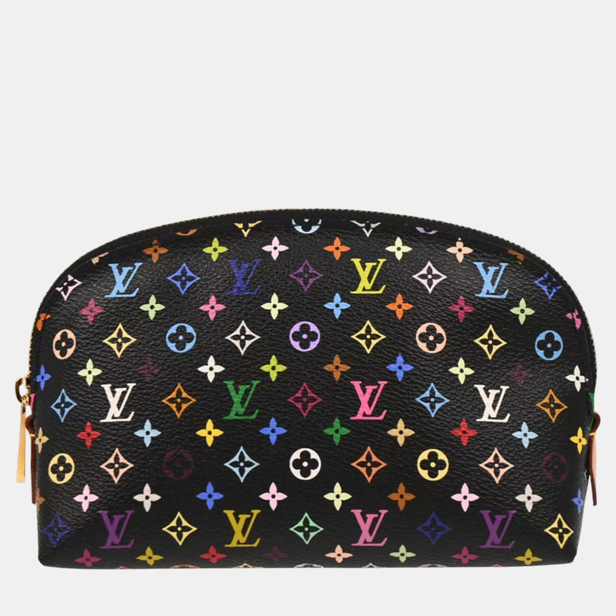 

Louis Vuitton Black Monogram Multicolor Pochette Cosmetic Bag