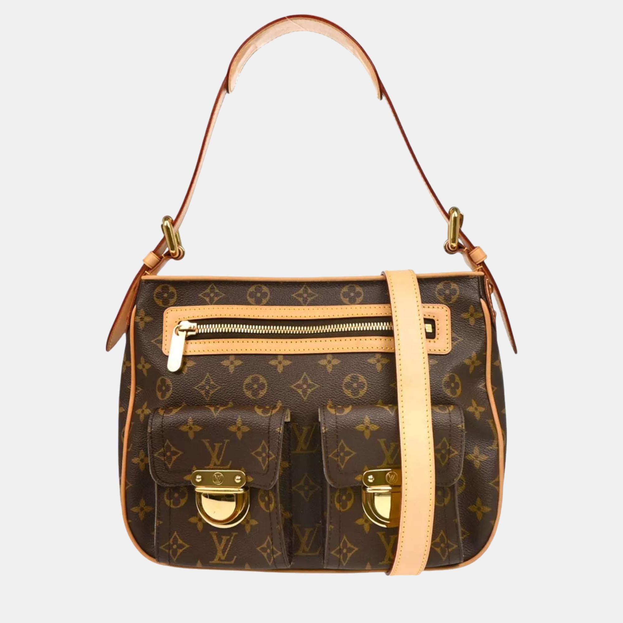 

Louis Vuitton Monogram Canvas Hudson GM Shoulder Bag, Brown