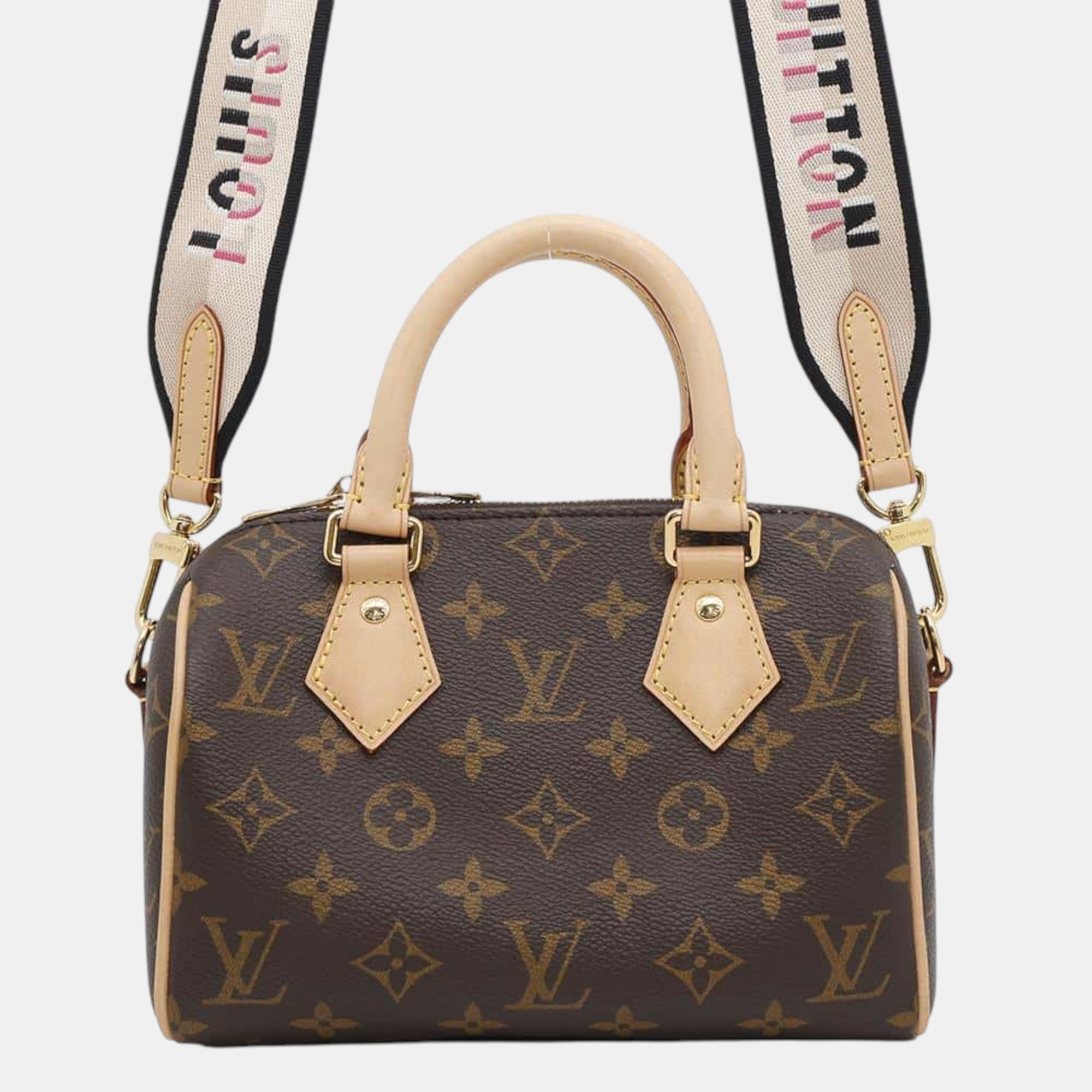 

Louis Vuitton Speedy Bandouliere Black Monogram Size, Brown