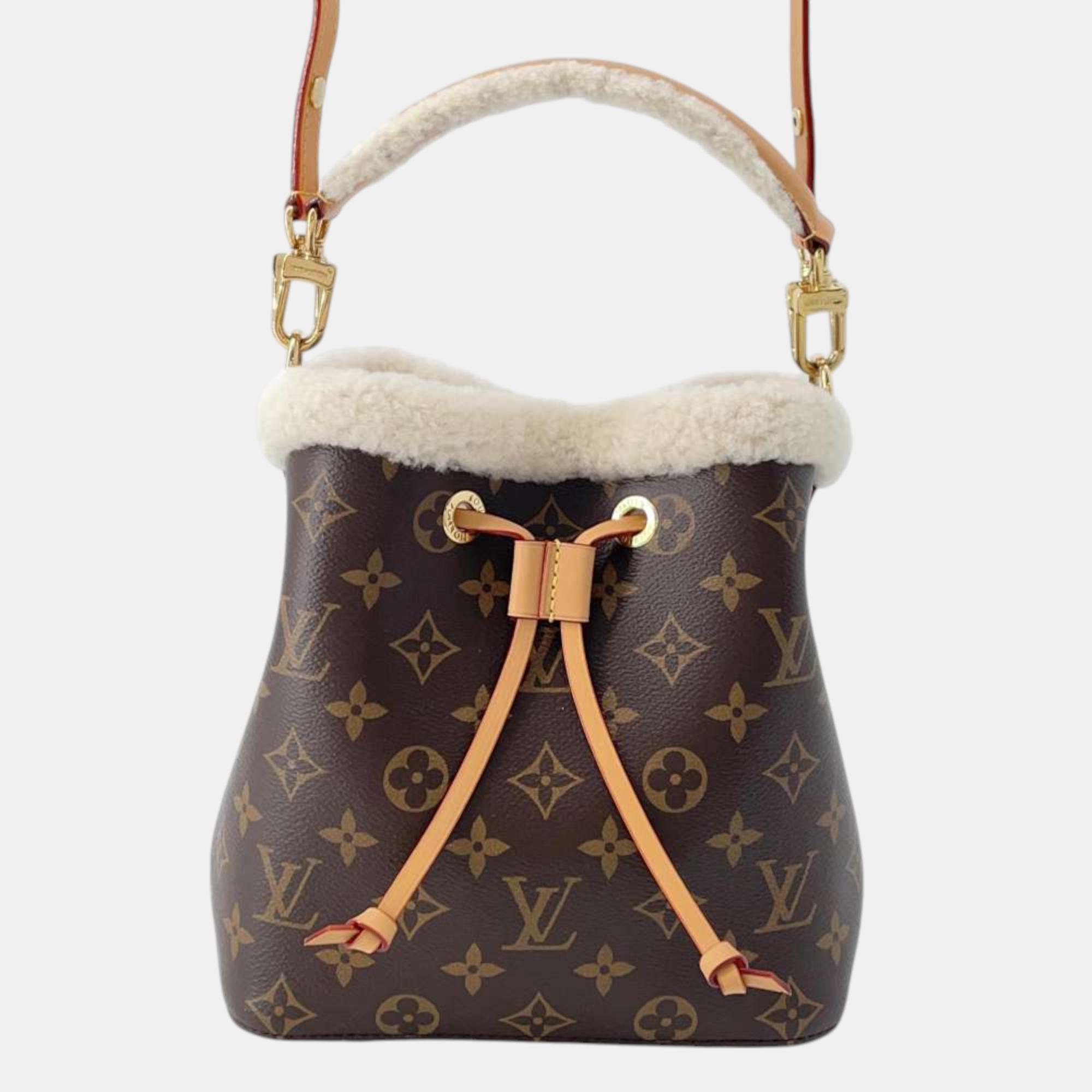 

Louis Vuitton Neonoe Brown Monogram Shearling Size Bb