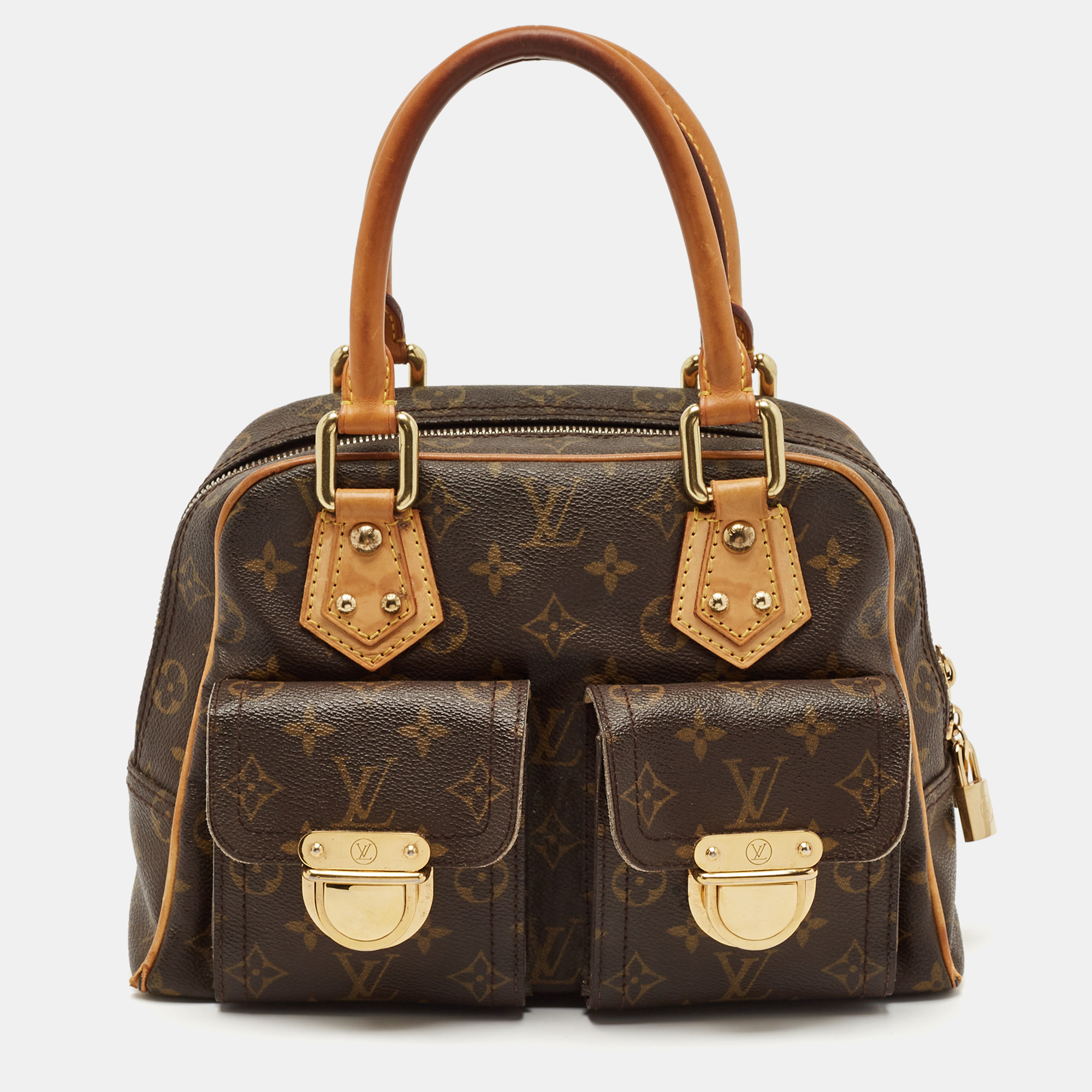 

Louis Vuitton Monogram Canvas Manhattan PM Bag, Brown