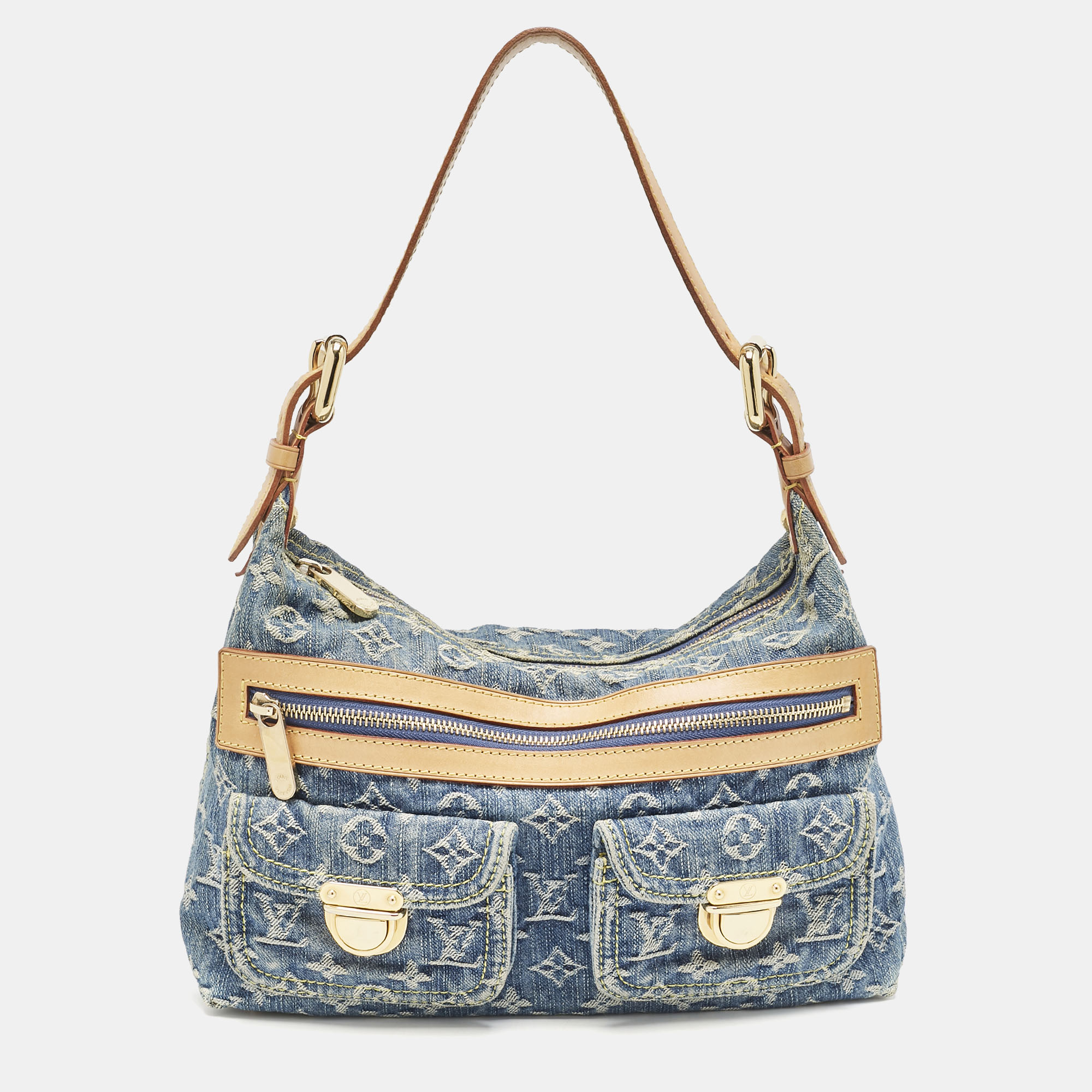 

Louis Vuitton Blue Monogram Denim Baggy PM Bag