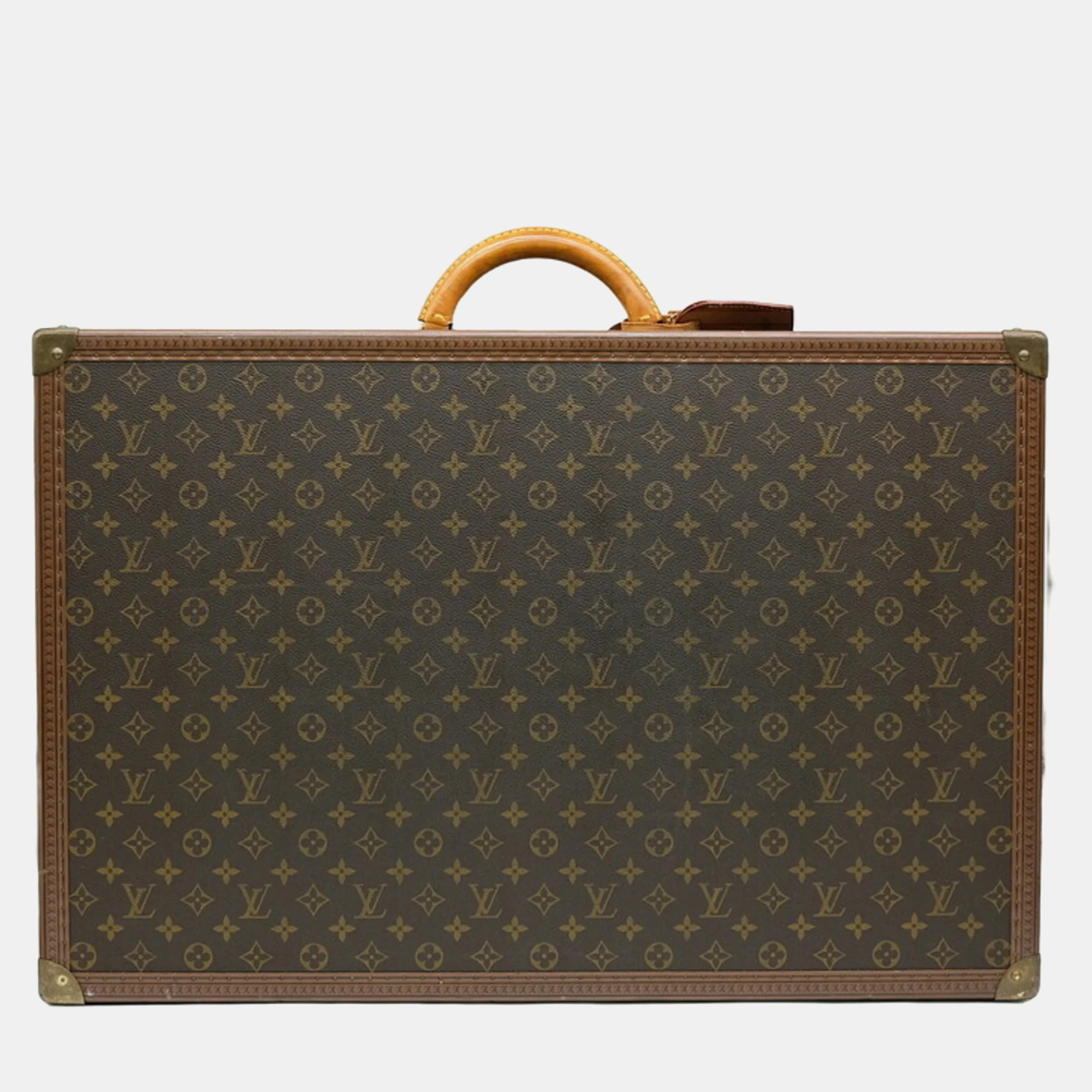 

Louis Vuitton Brown Monogram Canvas Alzer 70 Attache Case Trunk Bag