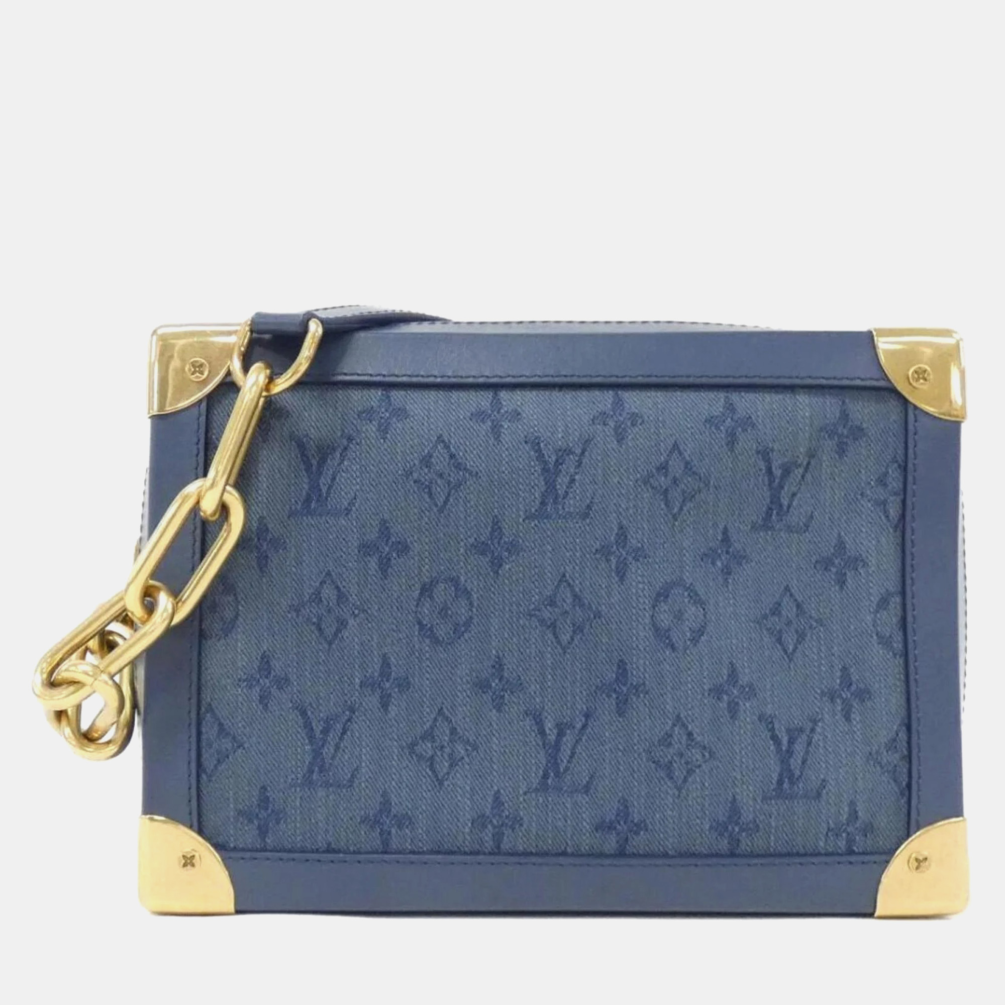 

Louis Vuitton Blue Monogram Denim Soft Trunk Shoulder Bag