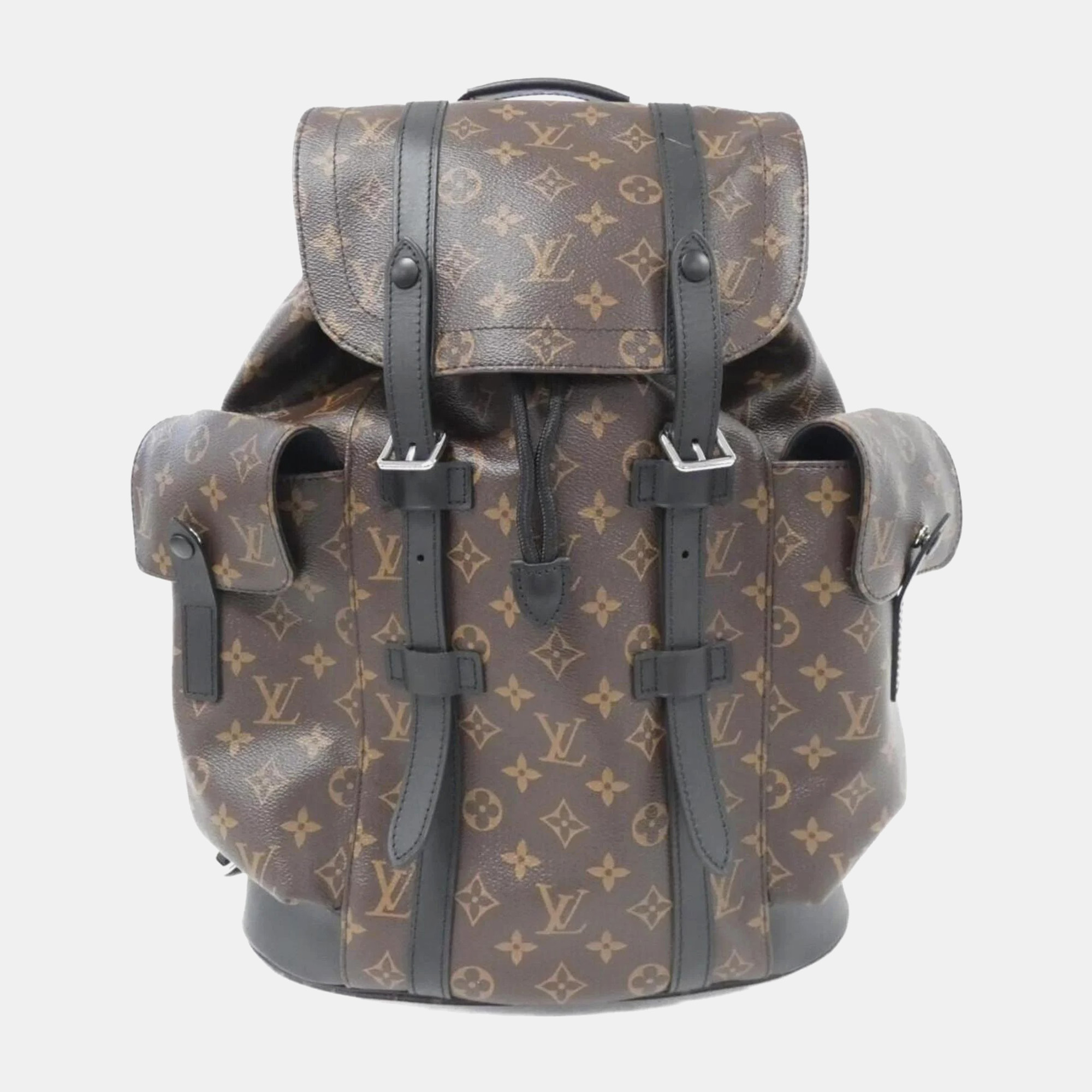 

Louis Vuitton Brown Monogram Canvas Christopher MM Backpack