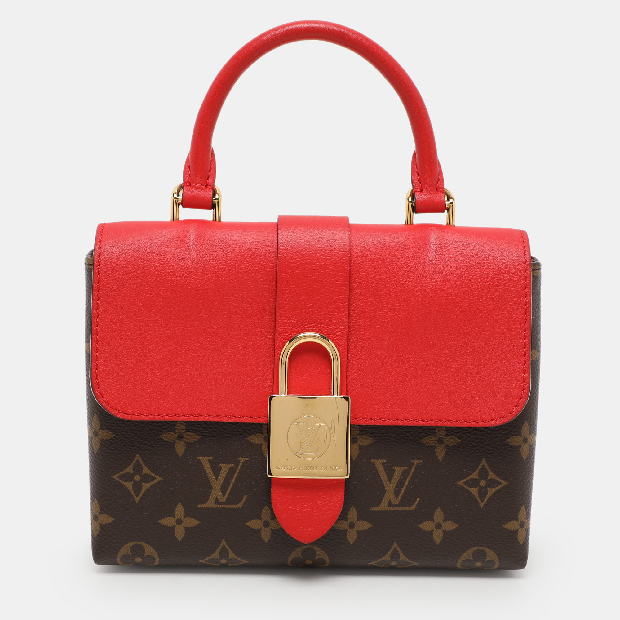 

Louis Vuitton Red Monogram Canvas Locky BB Bag, Brown