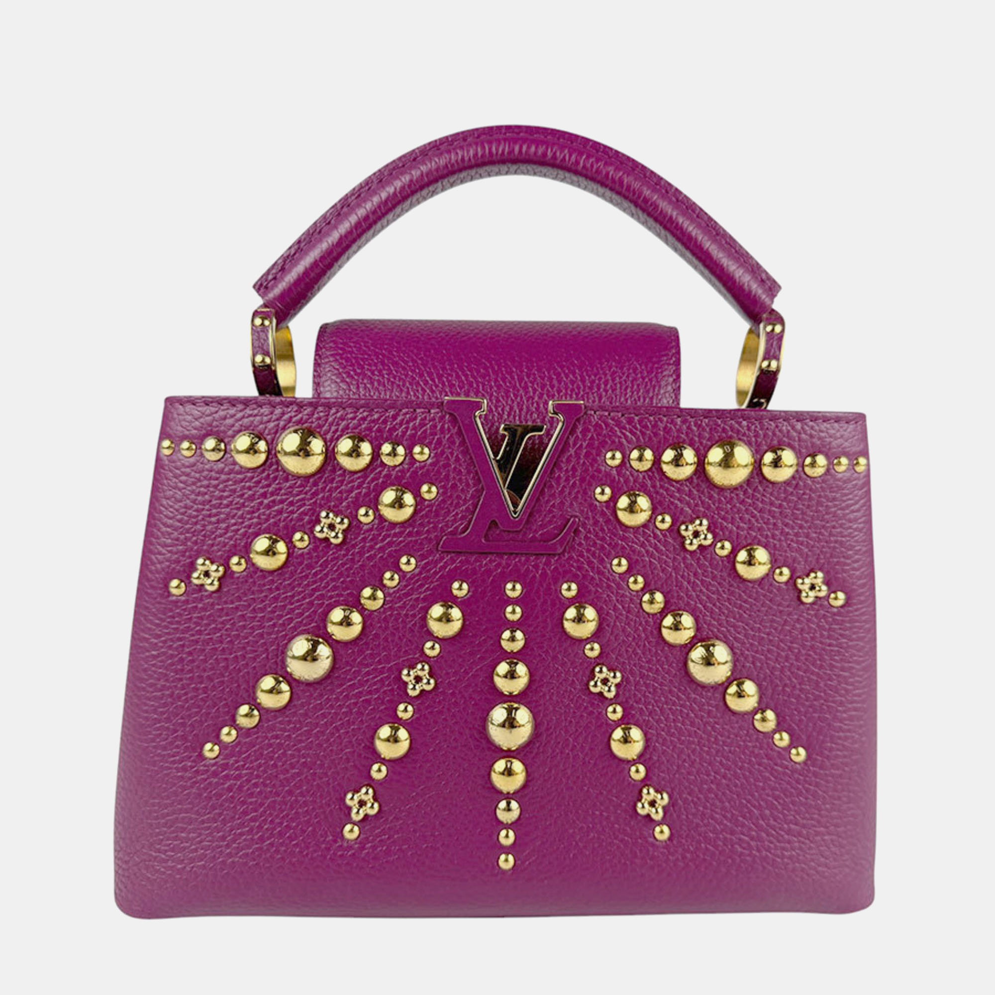 

Louis Vuitton Purple Leather Capucines BB Shoulder Bag