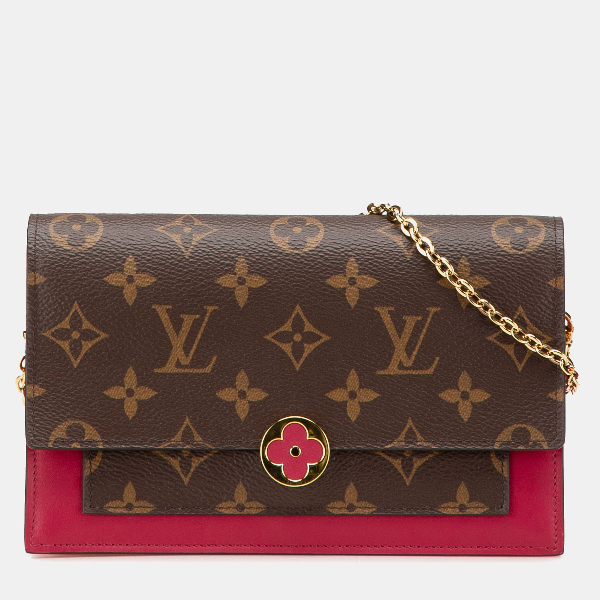 

Louis Vuitton Brown Monogram Flore Wallet On Chain Bag