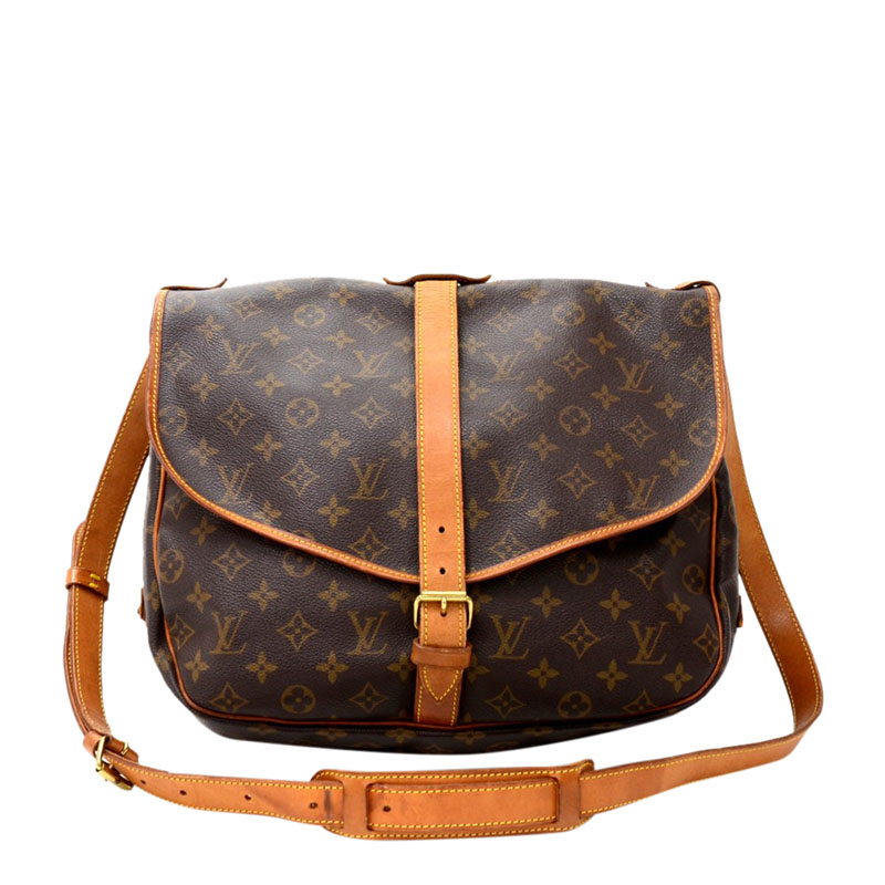 Pre Owned Louis Vuitton Monogram Canvas Saumur 35 Bag