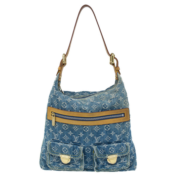 مملوكة مسبقًا Louis Vuitton Blue Monogram Denim Baggy GM
