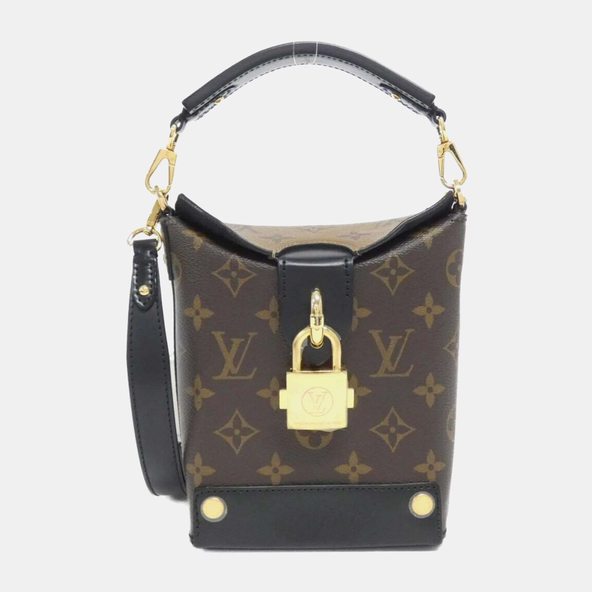 

Louis Vuitton Monogram Reverse Bento Box Handbag, Brown