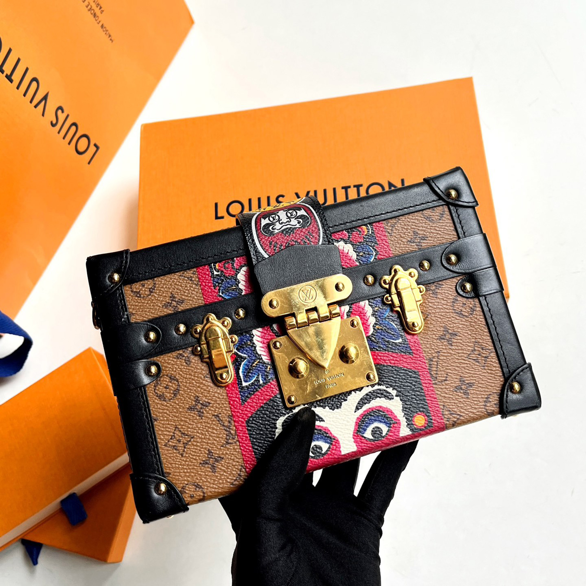 

Louis Vuitton Monogram Kohei Nawa Wide Trunk Bag, Brown