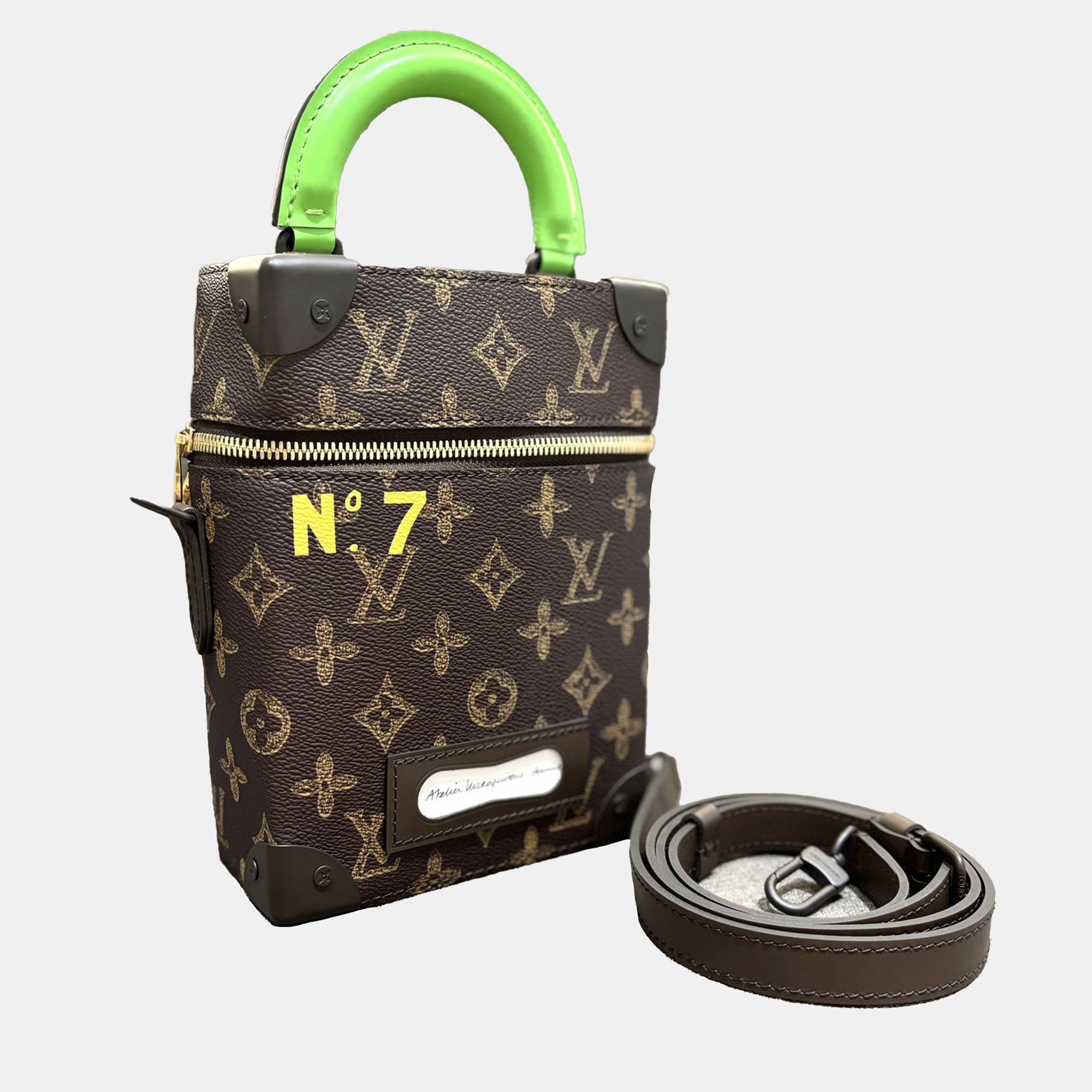

Louis Vuitton Brown Coated Canvas Monogram Vertical Box Trunk