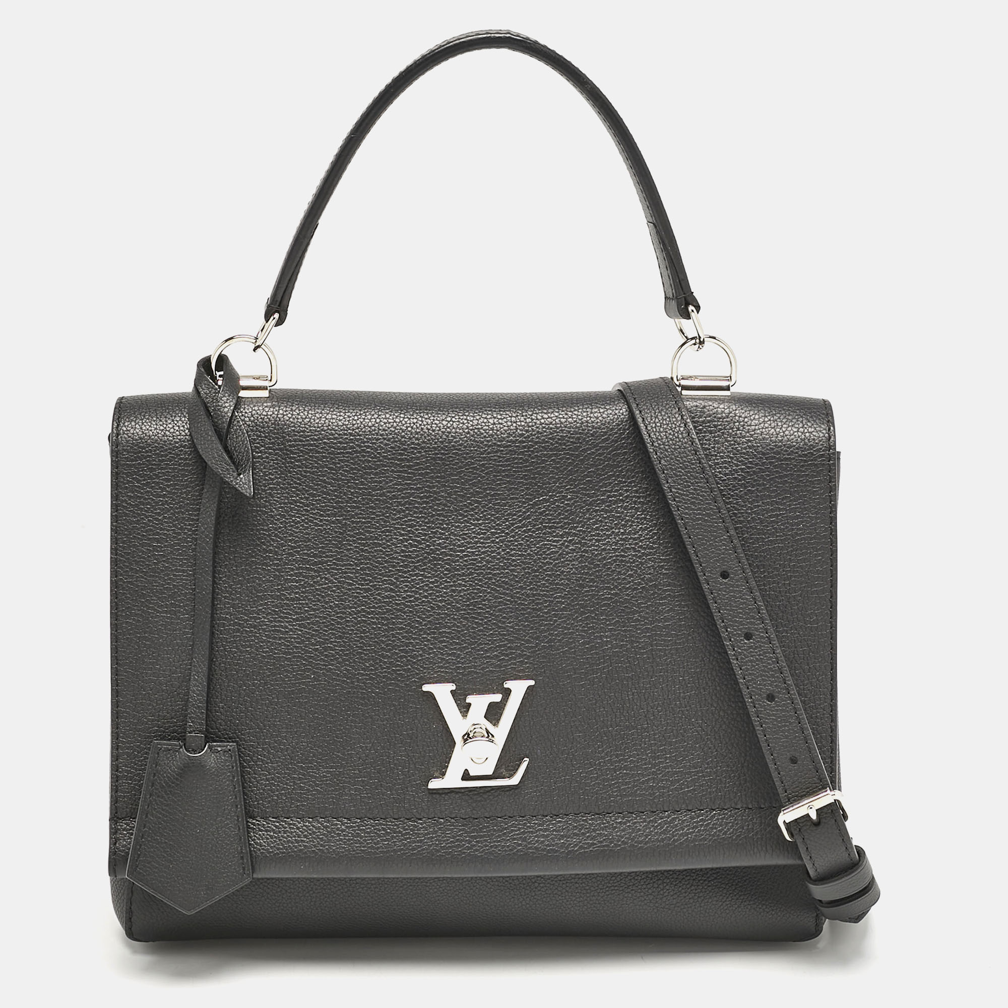 

Louis Vuitton Black Leather Lockme II Bag