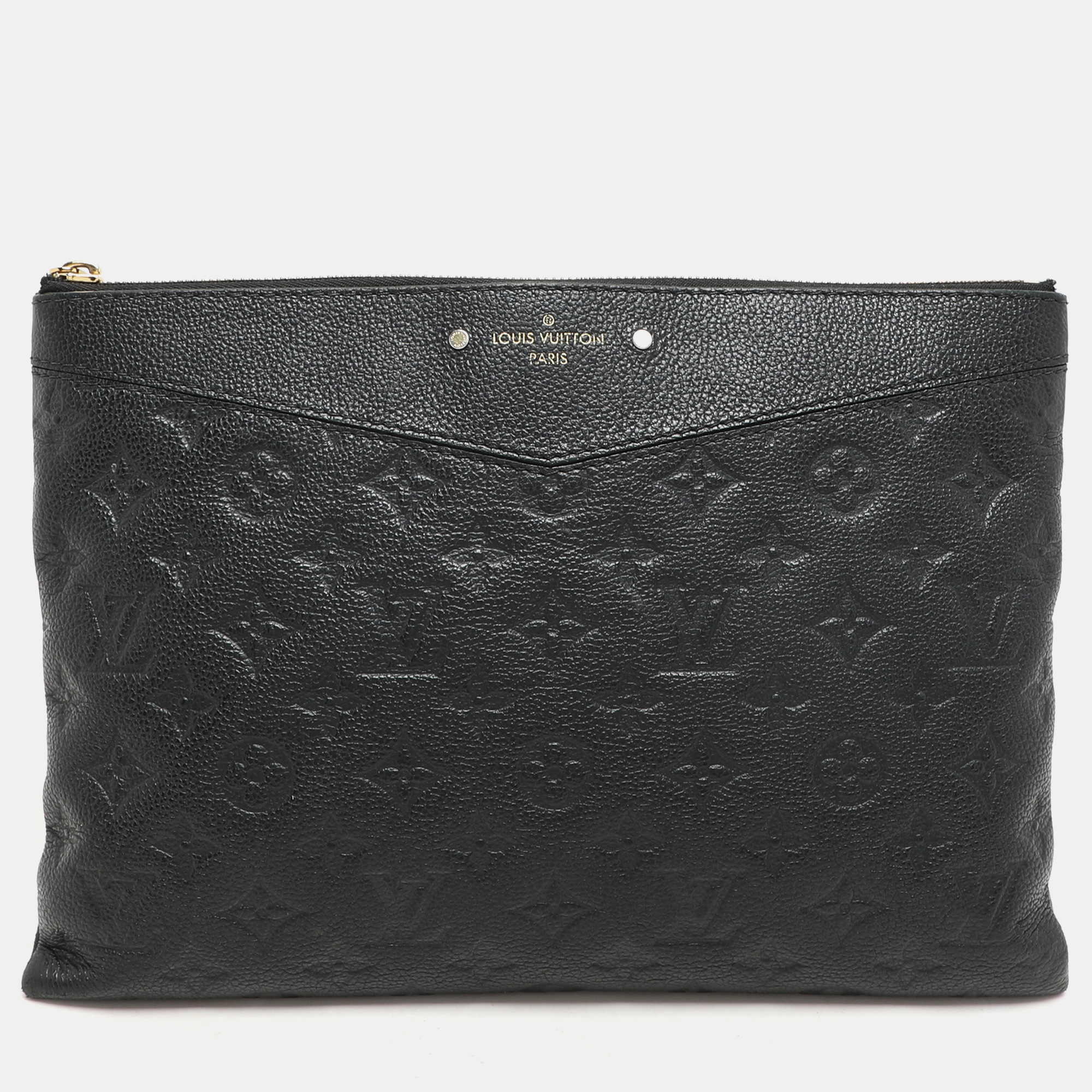 

Louis Vuitton Black Monogram Empreinte Leather Daily Pouch