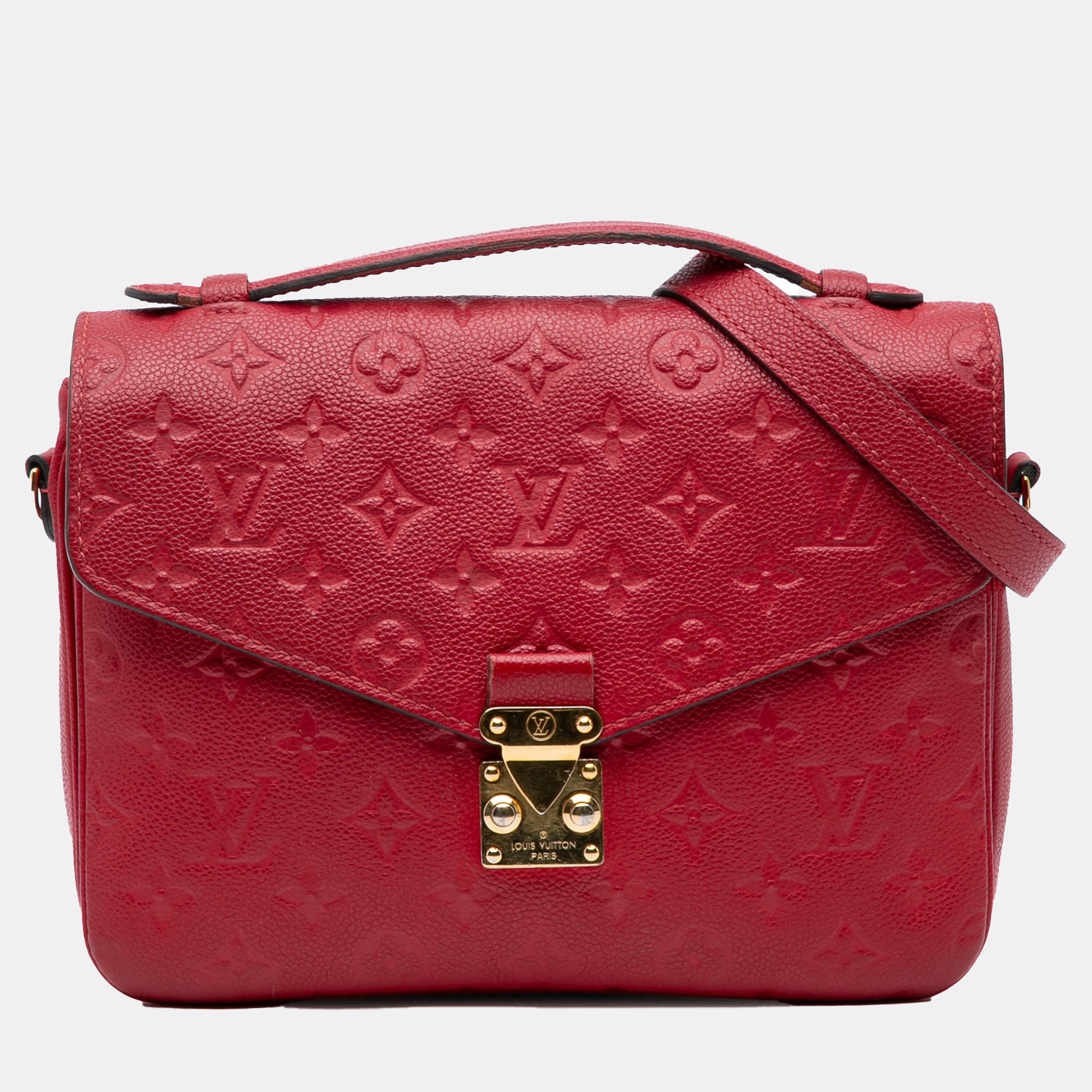 

Louis Vuitton Red Monogram Empreinte Pochette Metis