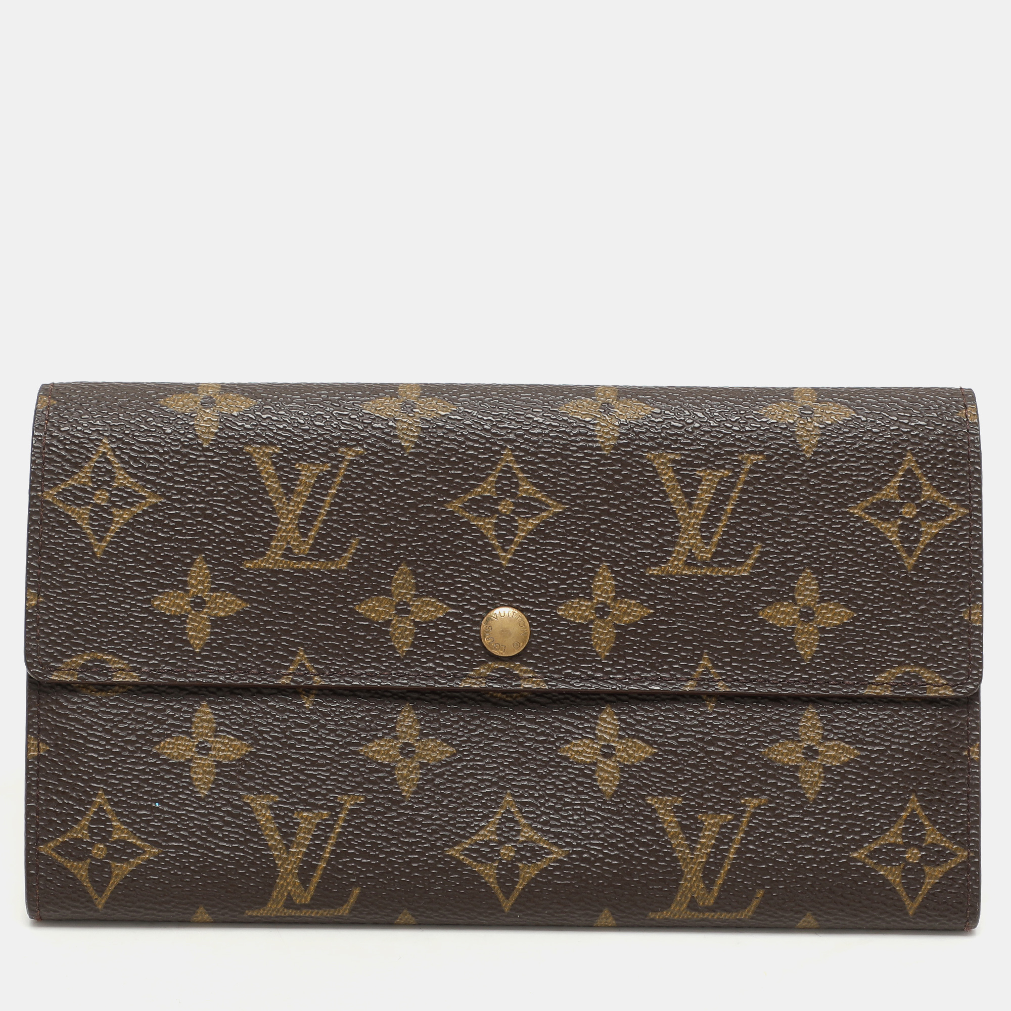 

Louis Vuitton Monogram Canvas Sarah Wallet, Brown