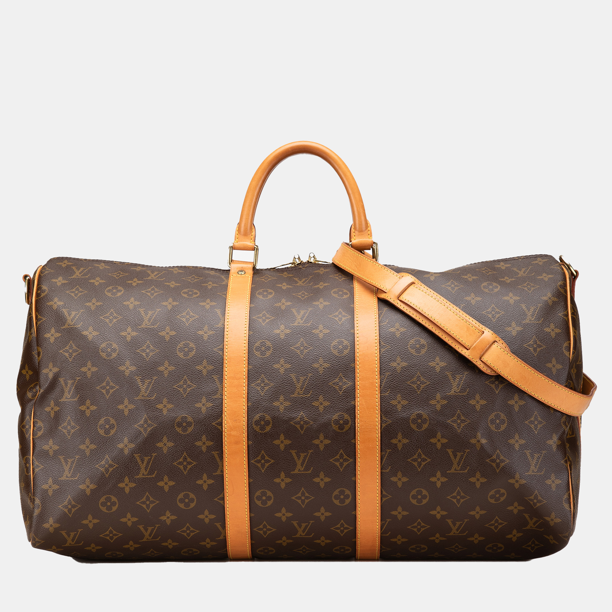 

Louis Vuitton Brown Monogram Keepall Bandouliere 55