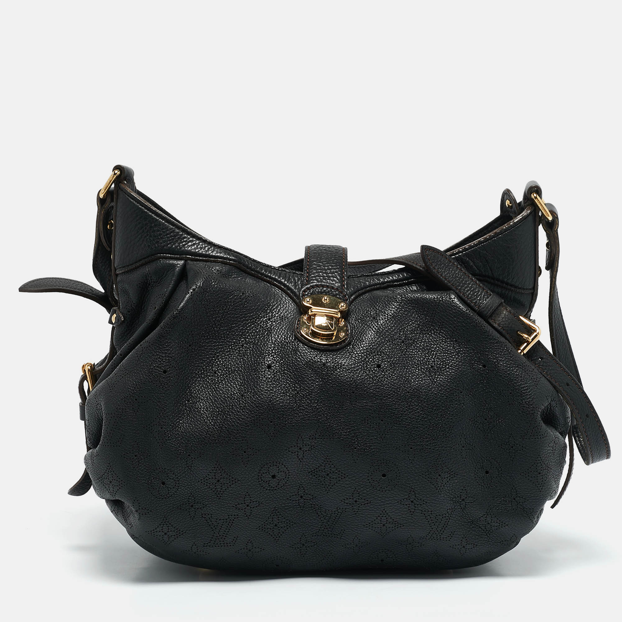 

Louis Vuitton Black Monogram Mahina Leather  Bag