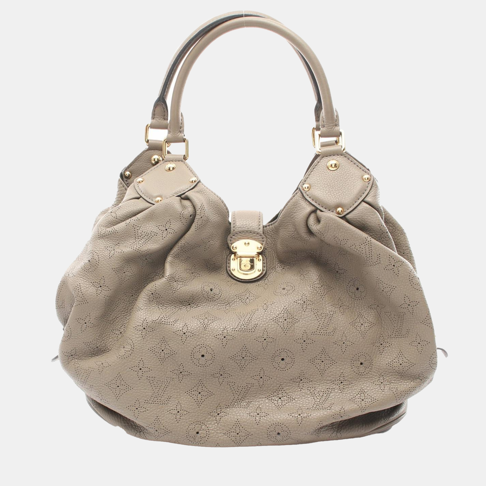 

Louis Vuitton  Hand Shoulder Bag Mahina Leather Brown Taupe