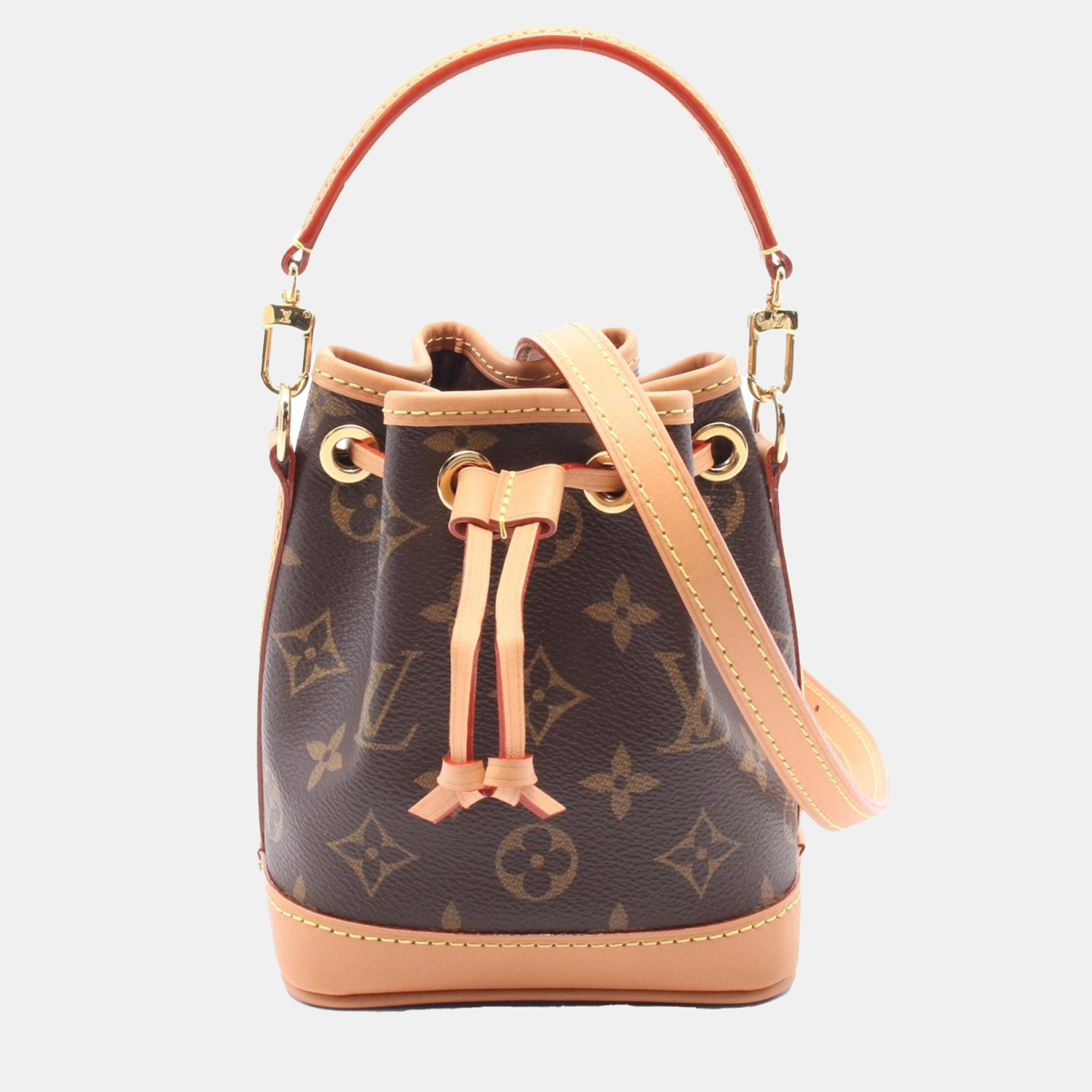 

Louis Vuitton Nano Noe 2Way Handbag Monogram Canvas Brown