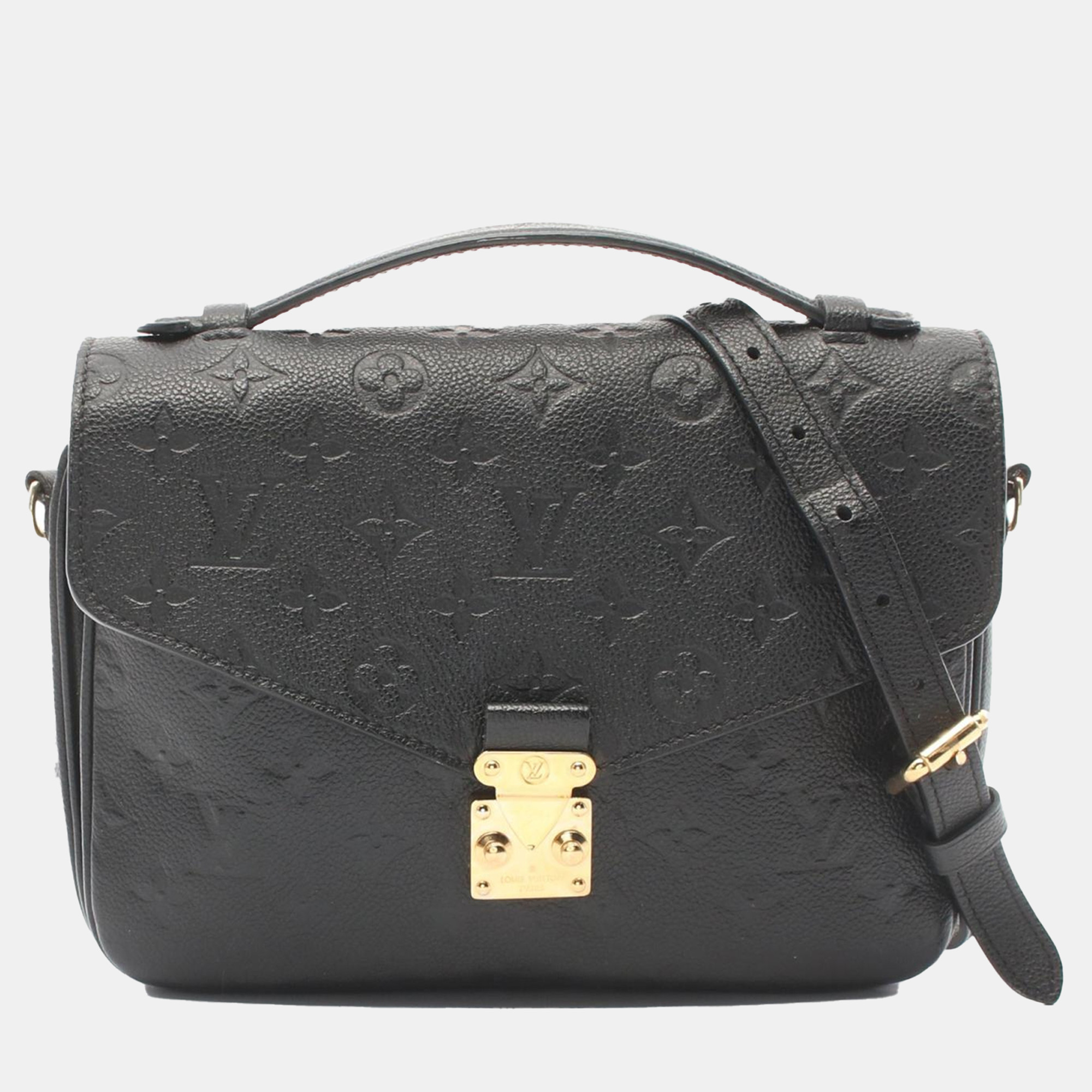 

Louis Vuitton Pochette Metis Mm Handbag Monogram Leather Black