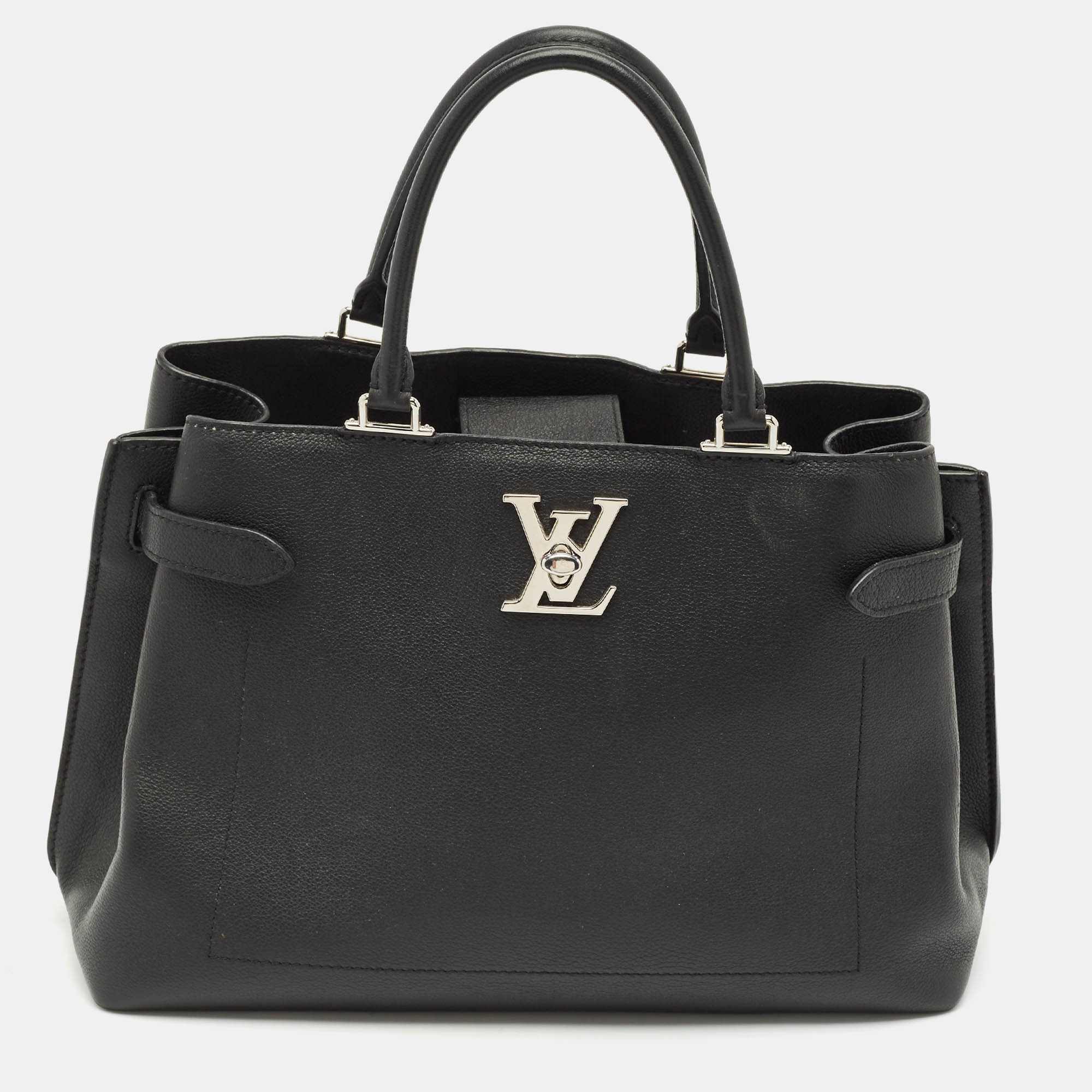 

Louis Vuitton Black Leather Lockme Day Bag