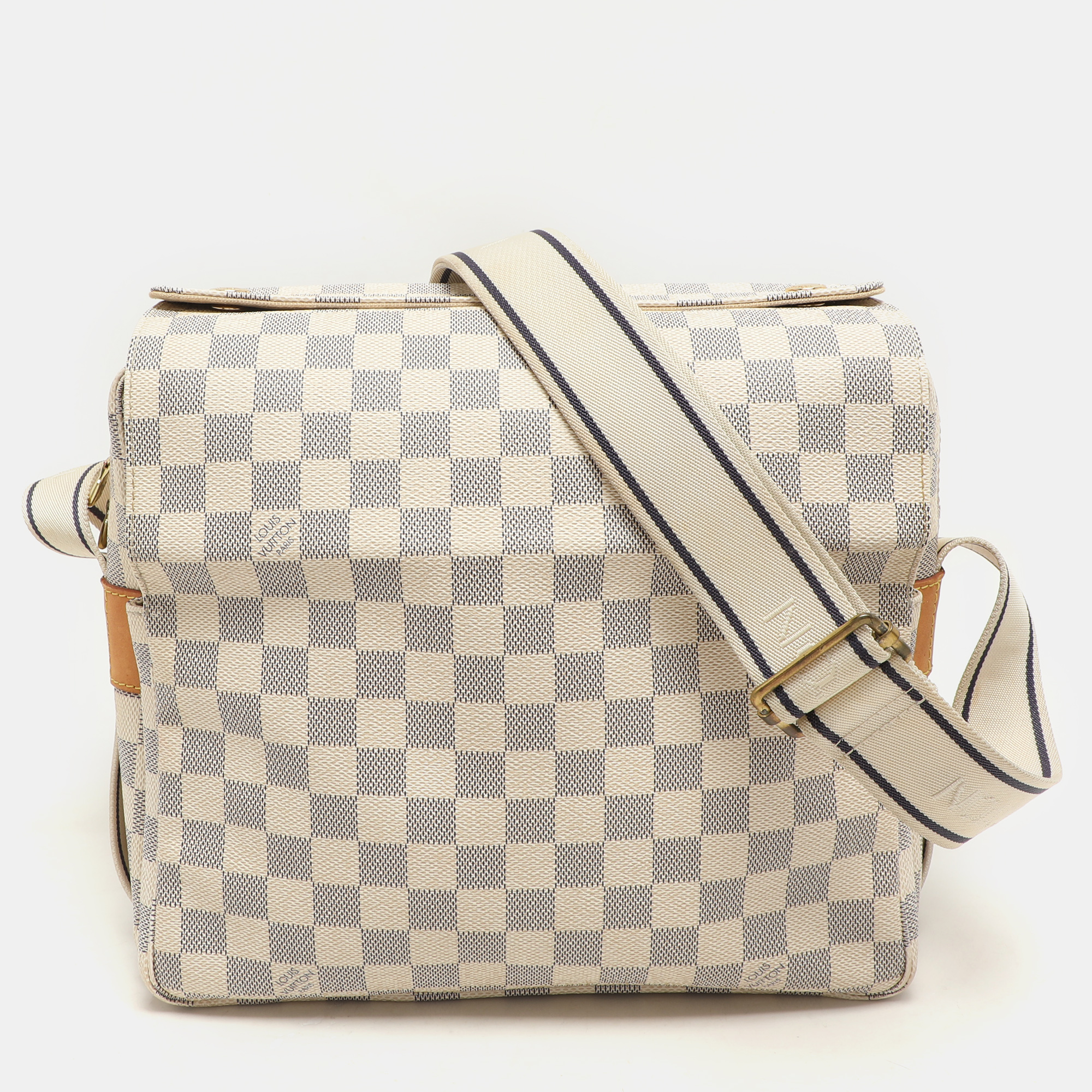 

Louis Vuitton Damier Azur Canvas Naviglio Crossbody Bag, Grey