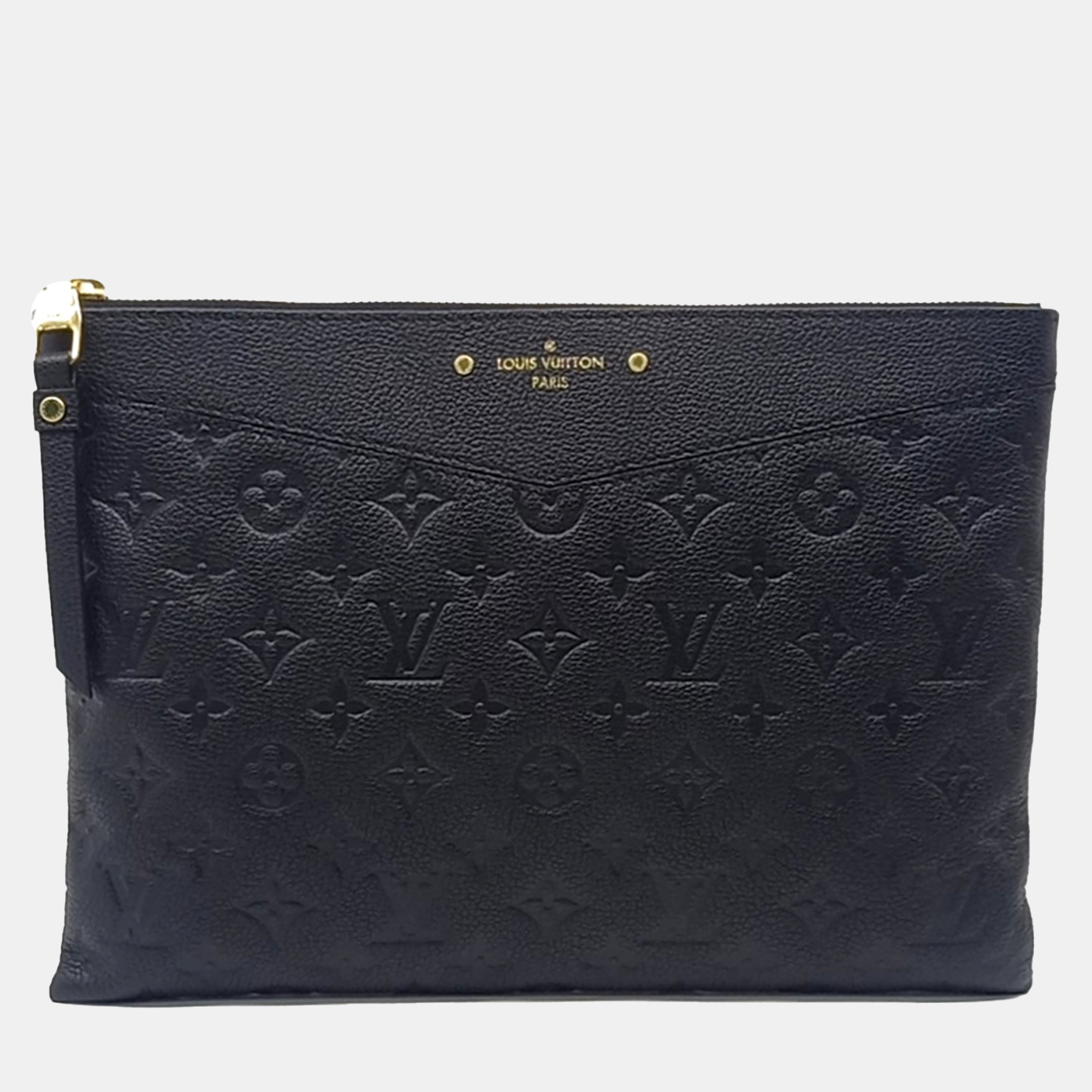

Louis Vuitton Black Leather Empreinte Daily Clutch