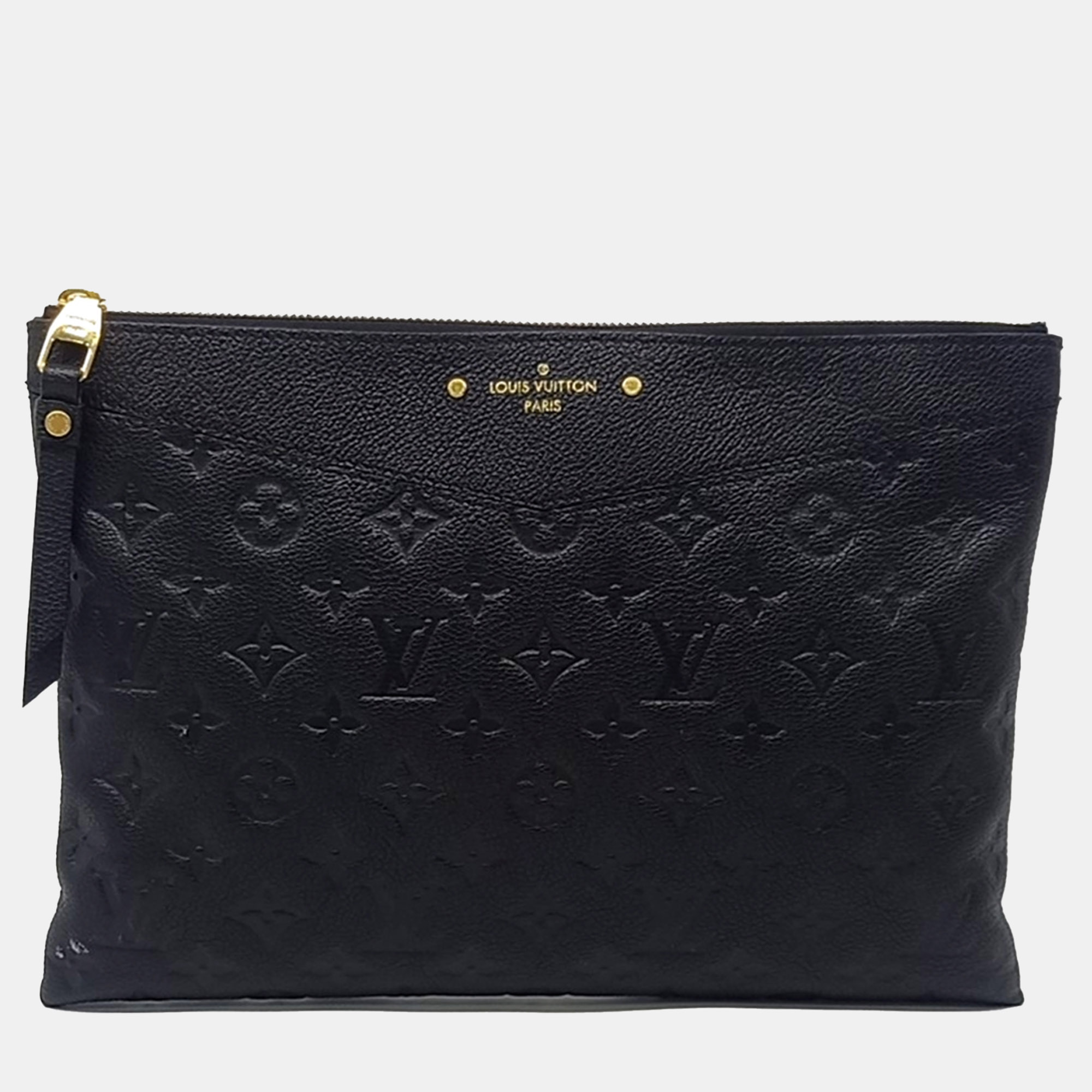 

Louis Vuitton Black Leather Empreinte Daily Clutch