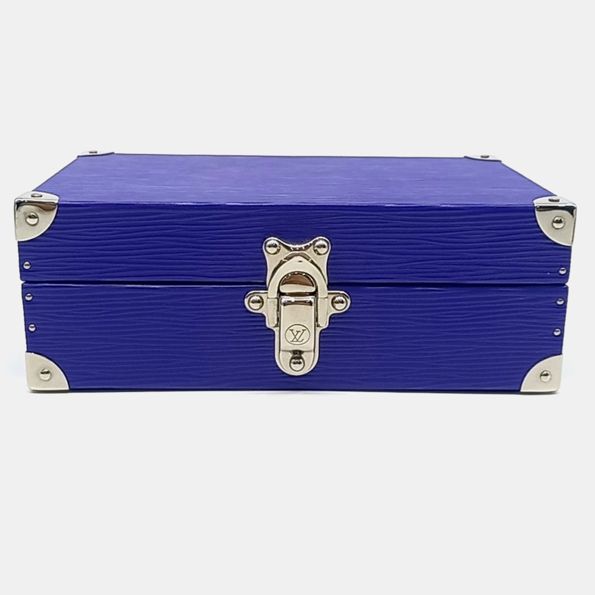 

Louis Vuitton Blue Leather Epi Case bag