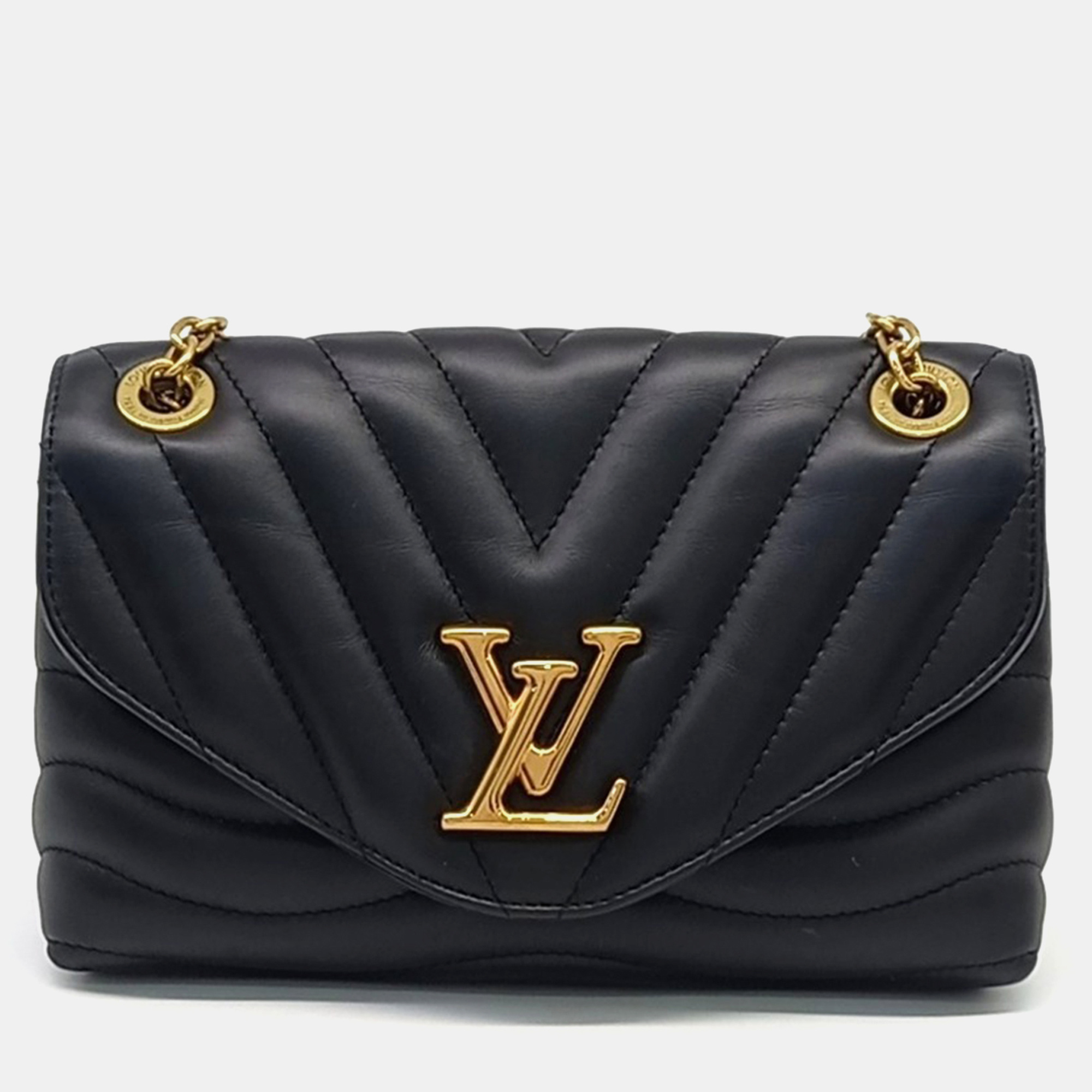 

Louis Vuitton Black Leather New Wave Chain Shoulder Bag