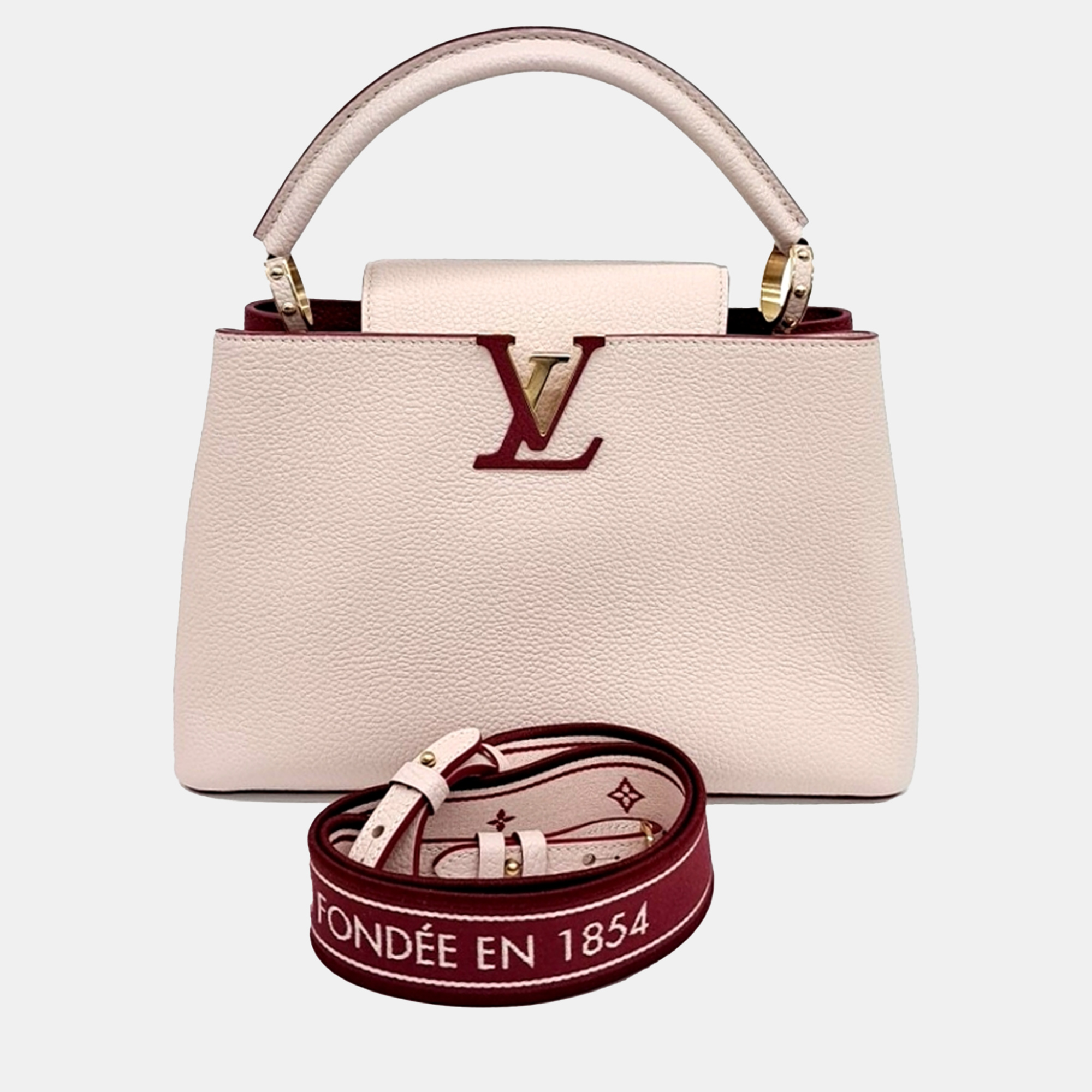 

Louis Vuitton Pink Leather Capucine PM bag